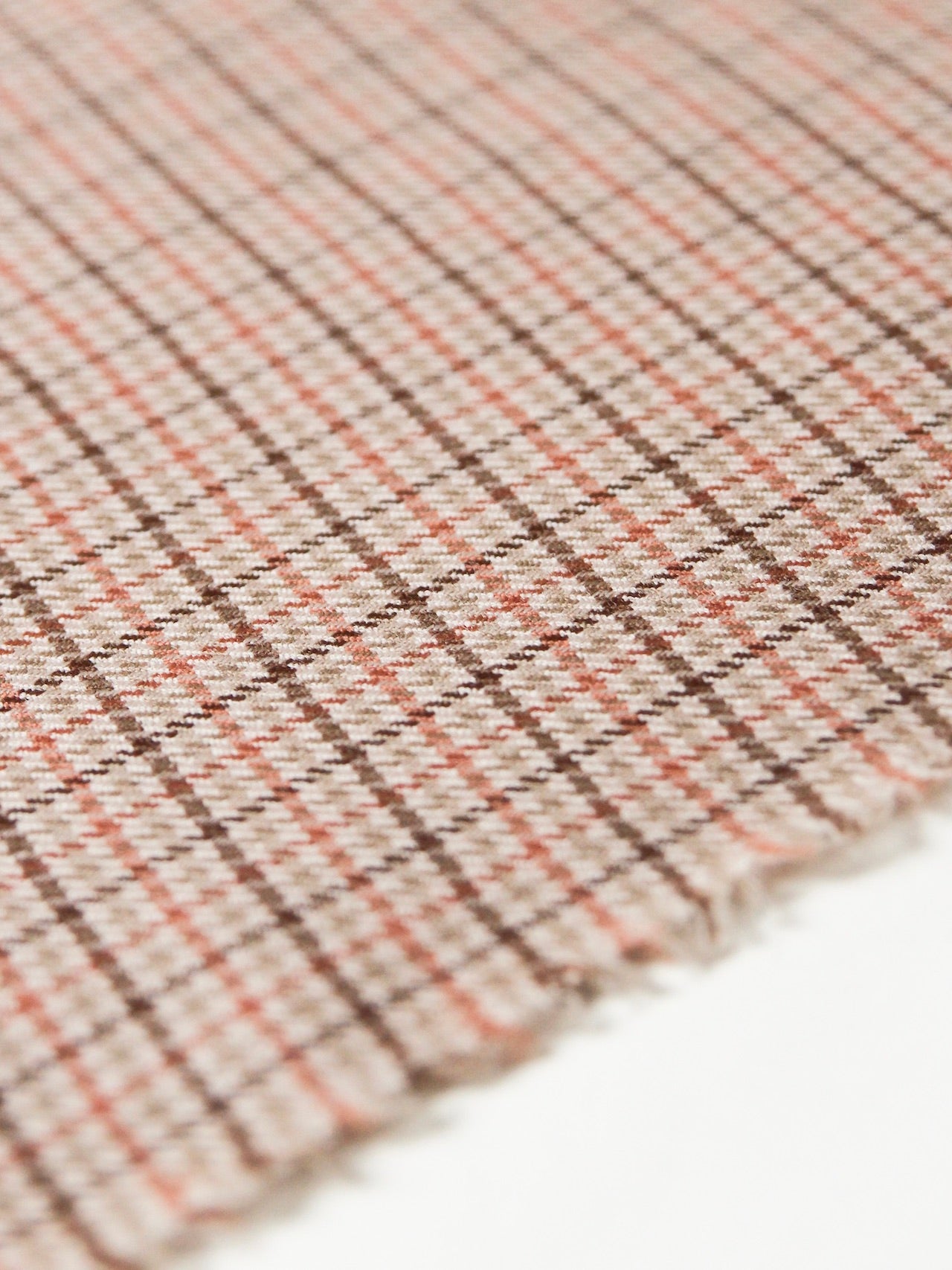 1980's JAPAN Wool Retro Check Fabric