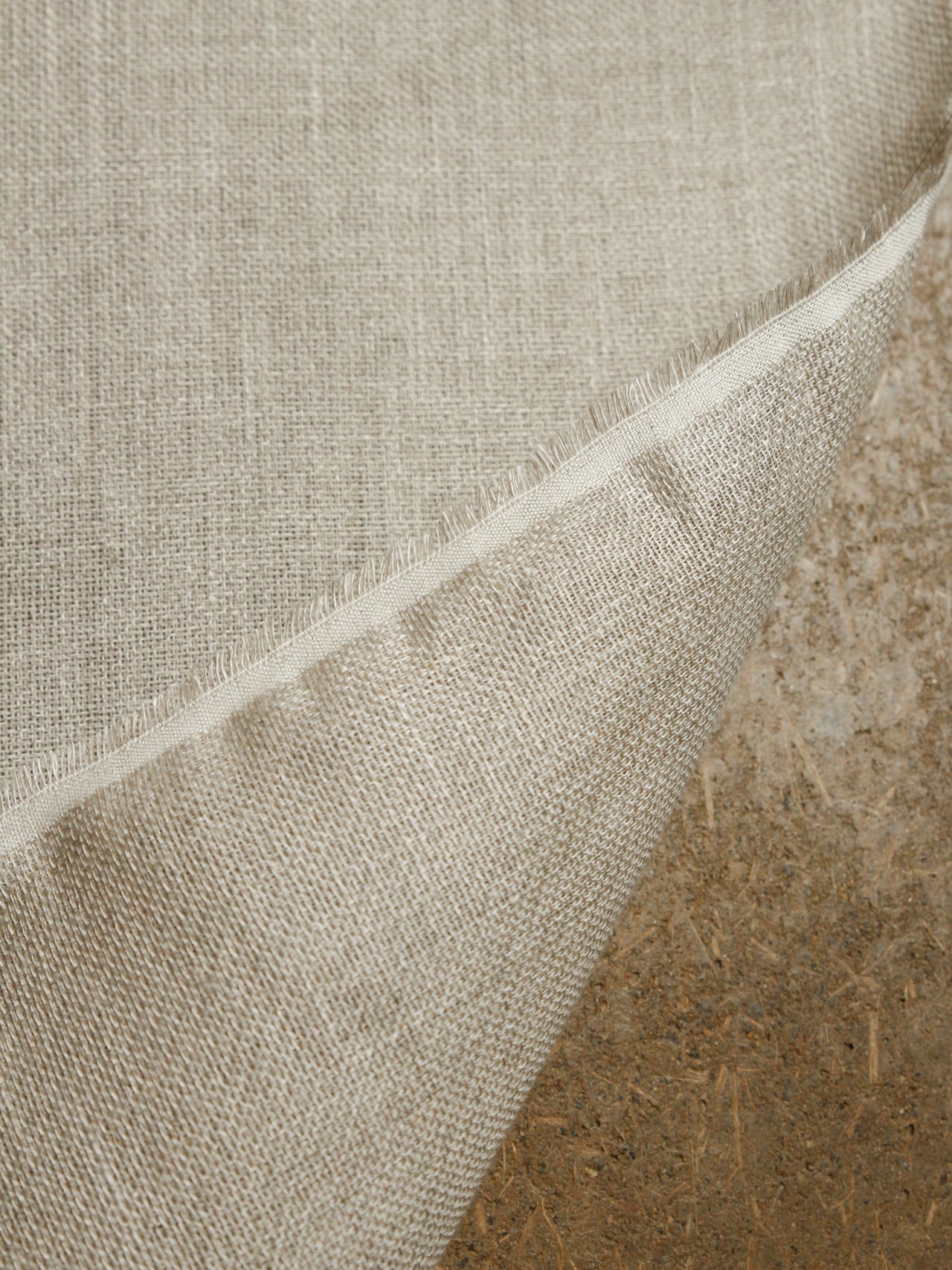 2000's JAPAN Linen Plain Weave Interior Fabric