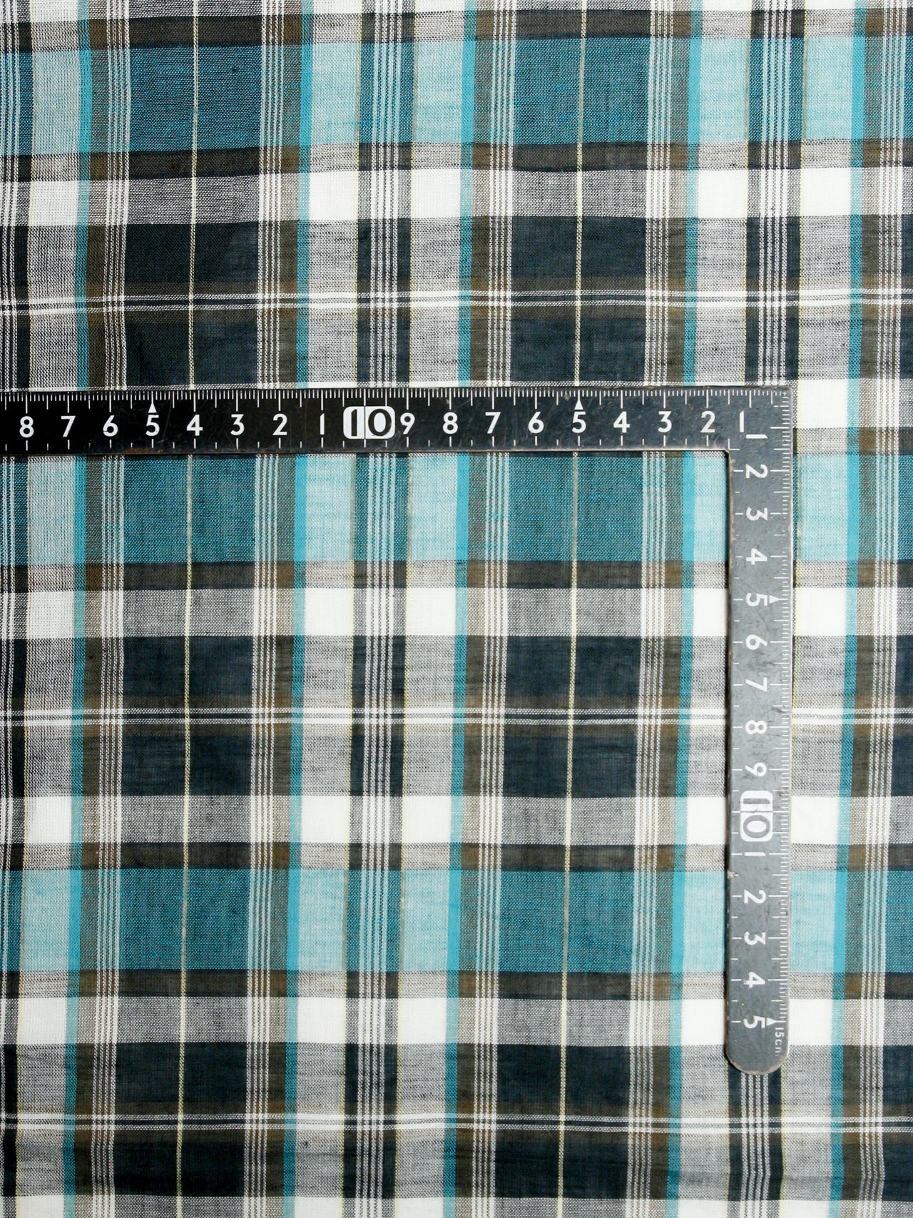 2000’s Banshu JAPAN Yarn-Dyed Turquoise Check Fabric