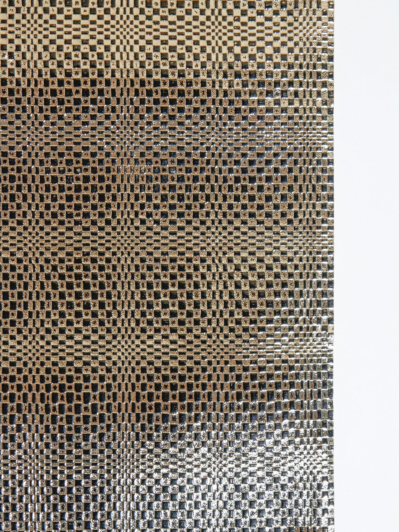 2000's JAPAN Metallic Geometric Fabric
