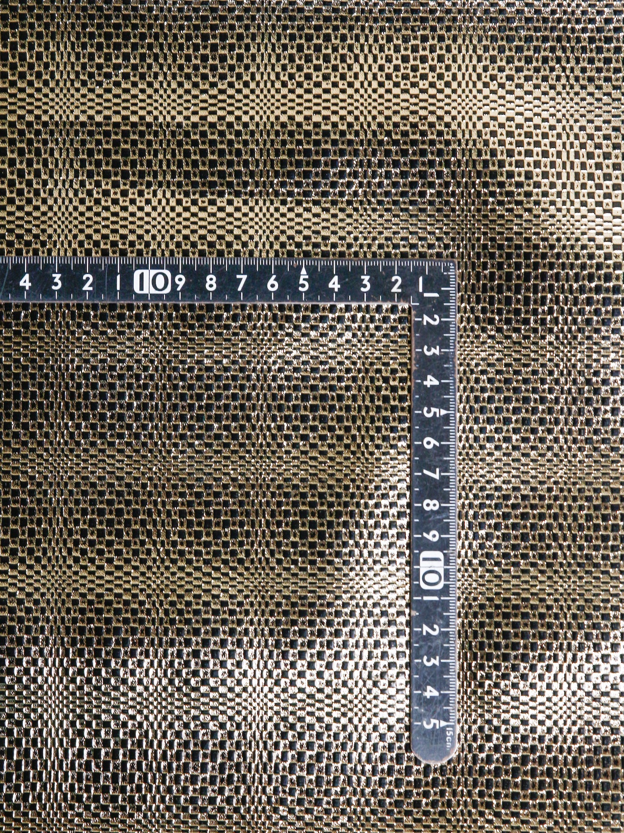 2000's JAPAN Metallic Geometric Fabric