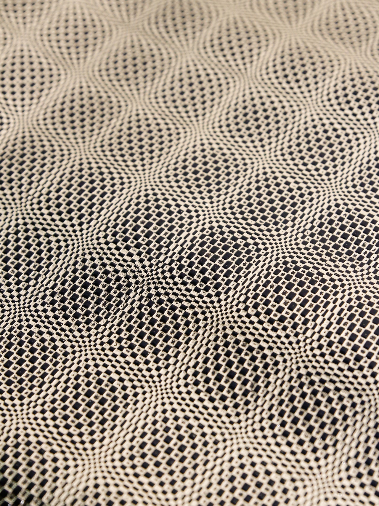2000's JAPAN Metallic Geometric Fabric