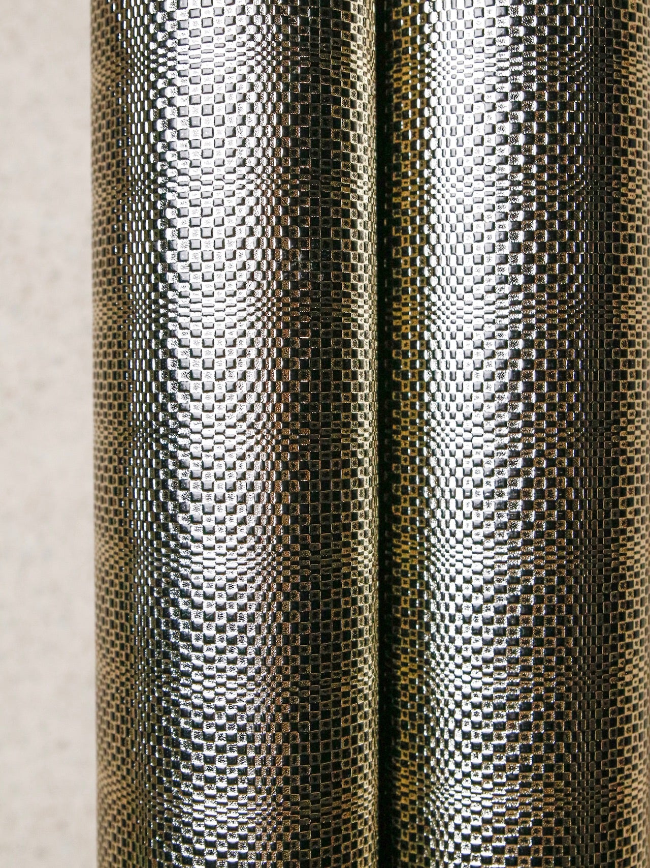 2000's JAPAN Metallic Geometric Fabric