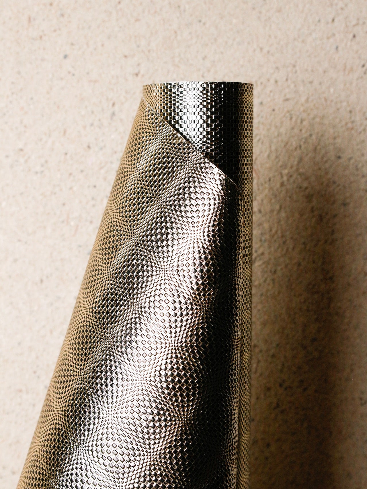 2000's JAPAN Metallic Geometric Fabric