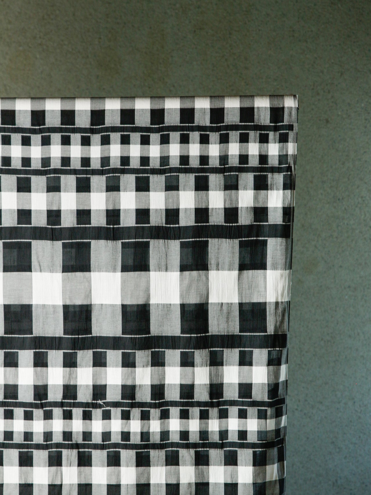 2000's ITALY Dobby Check Fabric