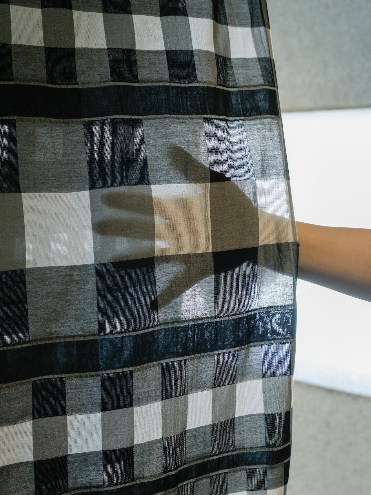 2000's ITALY Dobby Check Fabric