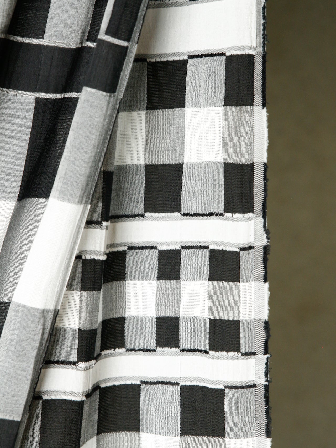 2000's ITALY Dobby Check Fabric