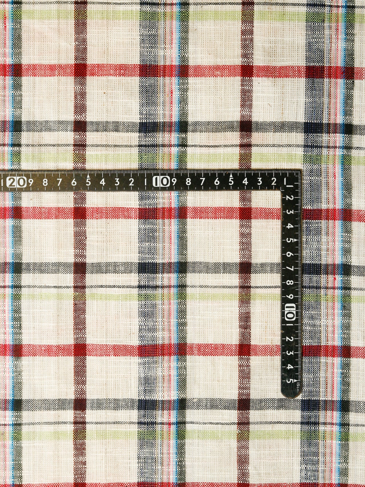2000's JAPAN Heavy Cotton Check Fabric