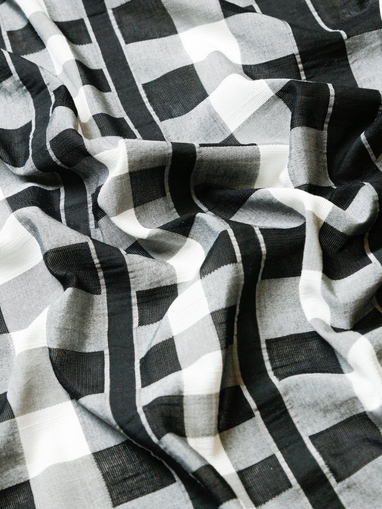 2000's ITALY Dobby Check Fabric