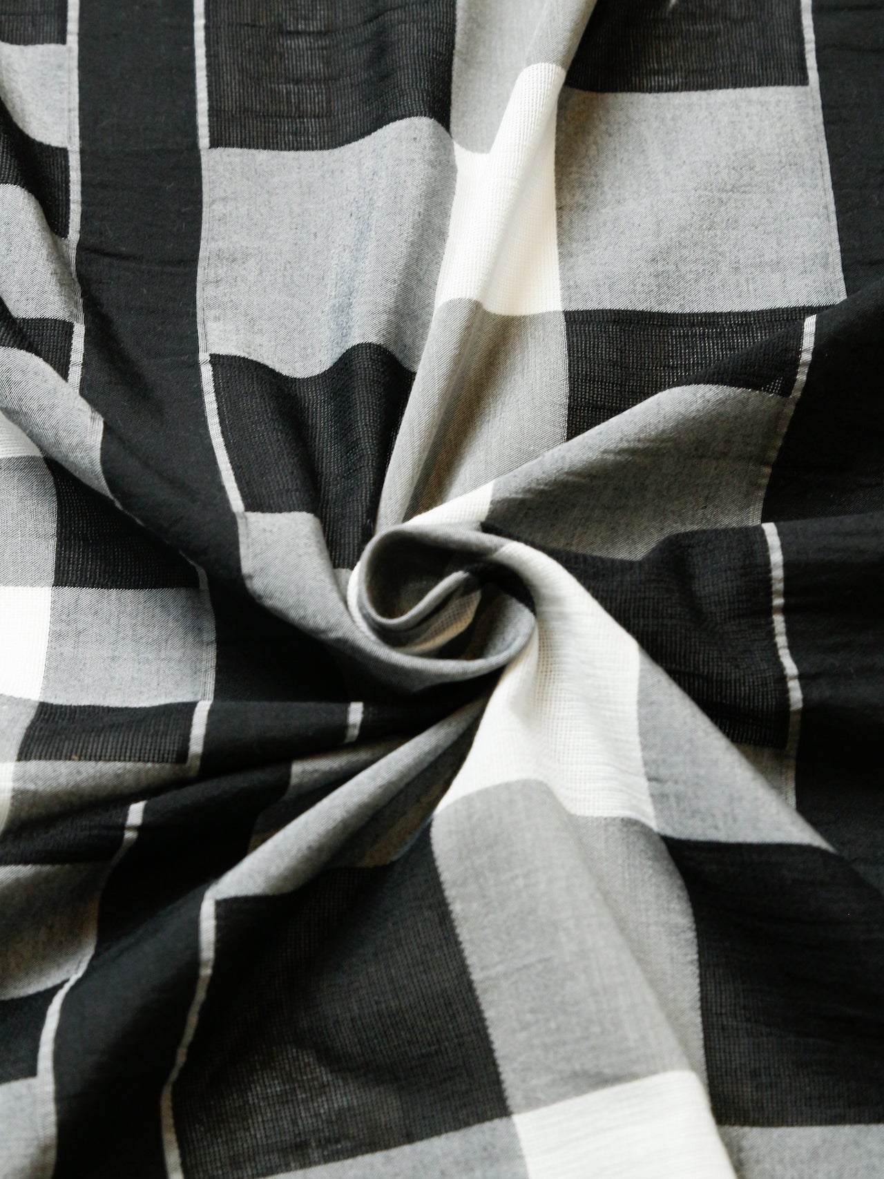 2000's ITALY Dobby Check Fabric