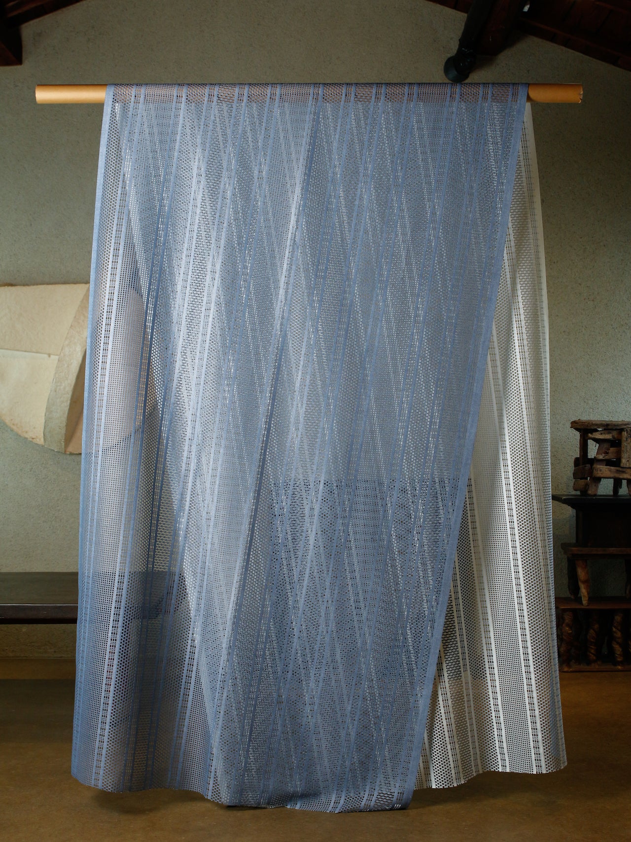 2000's JAPAN Geometric Lace Transfer Print