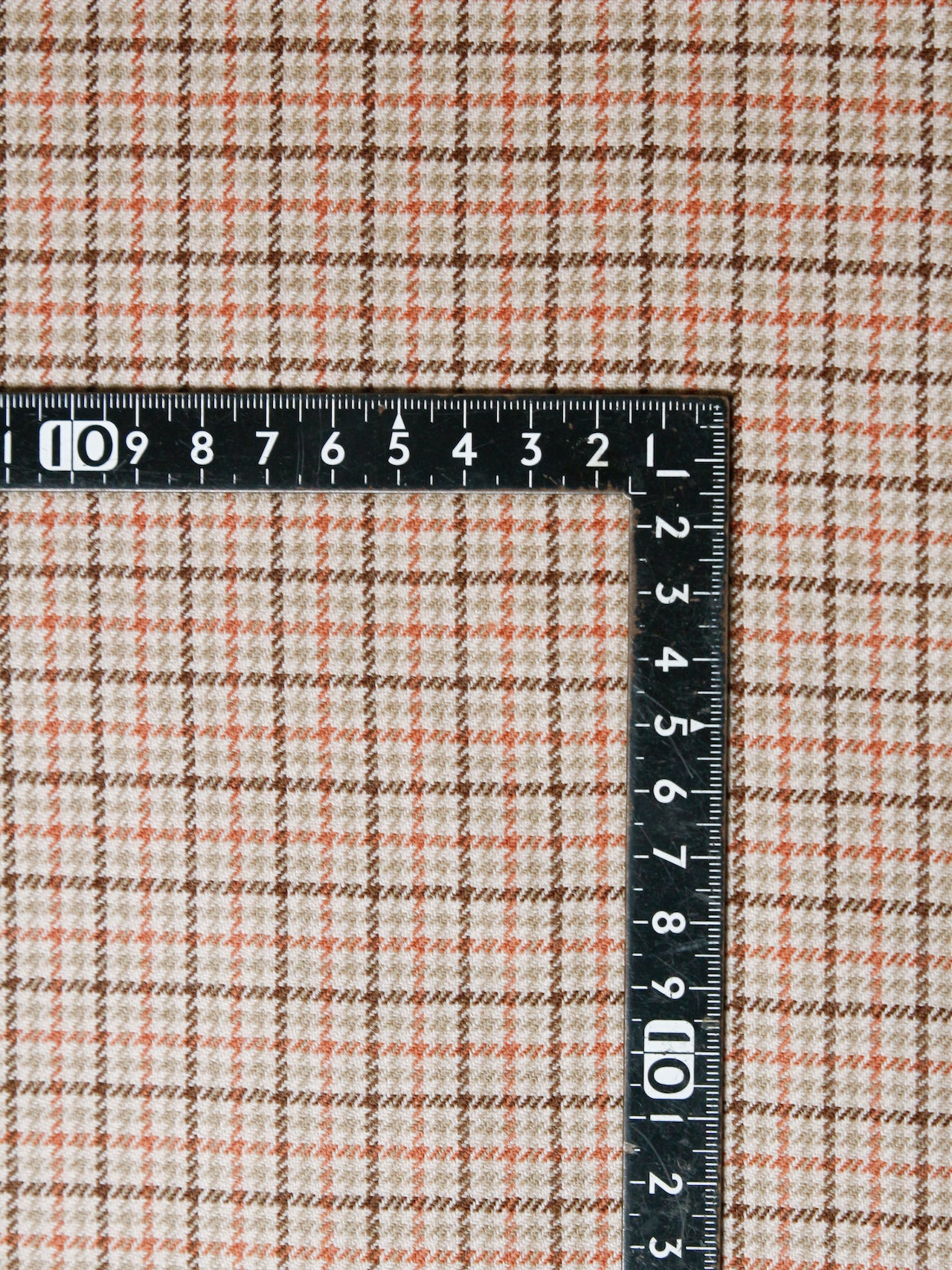 1980's JAPAN Wool Retro Check Fabric