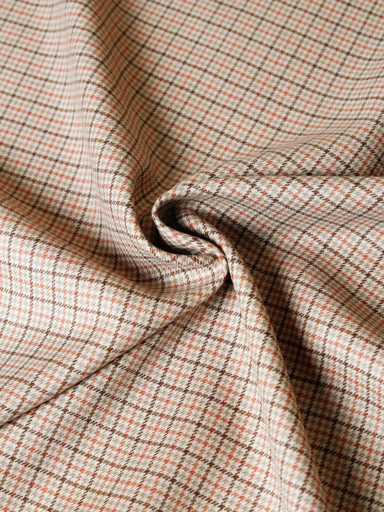 1980's JAPAN Wool Retro Check Fabric