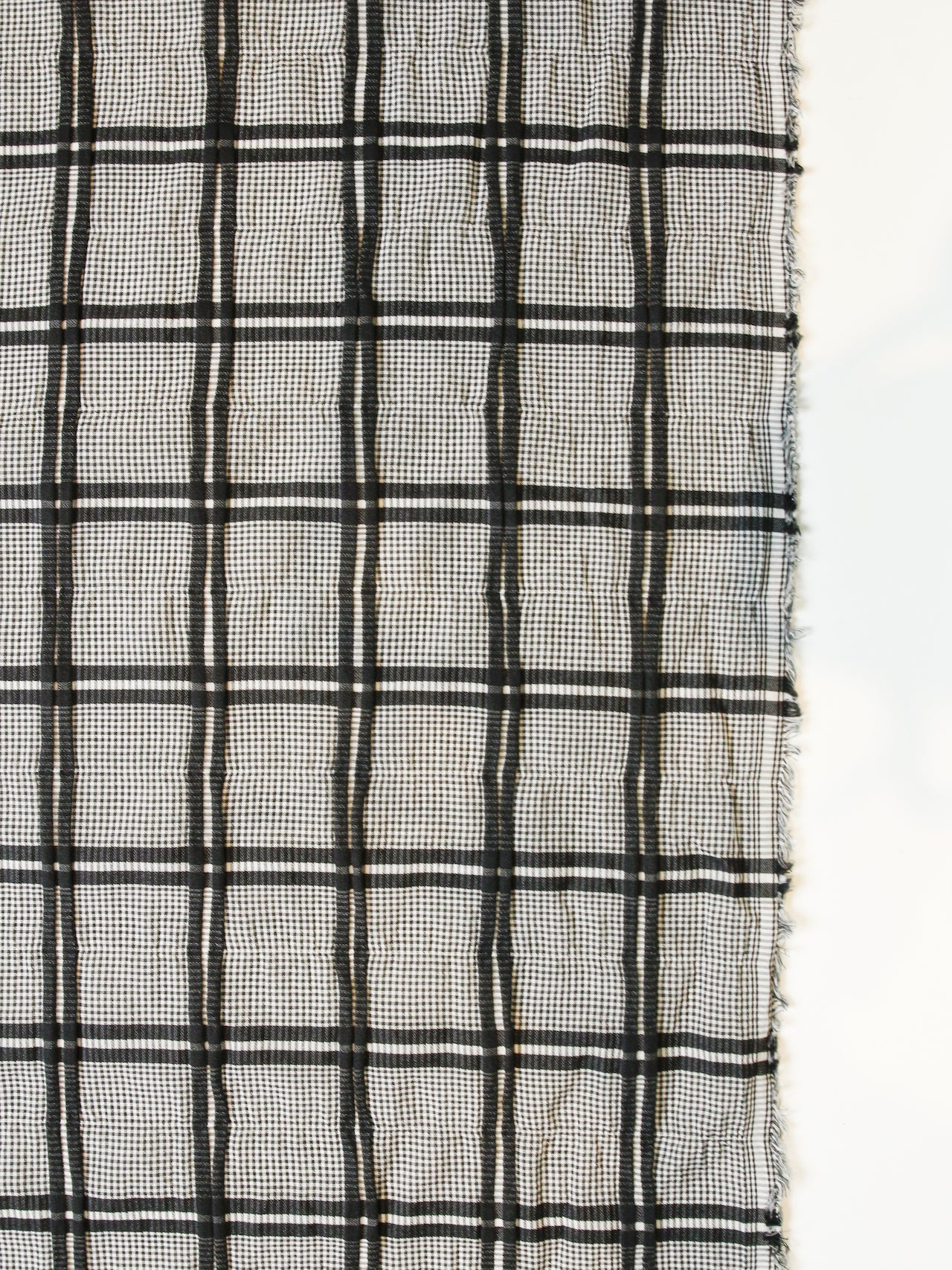 2000’s ITALY Dobby Check Fabric Black