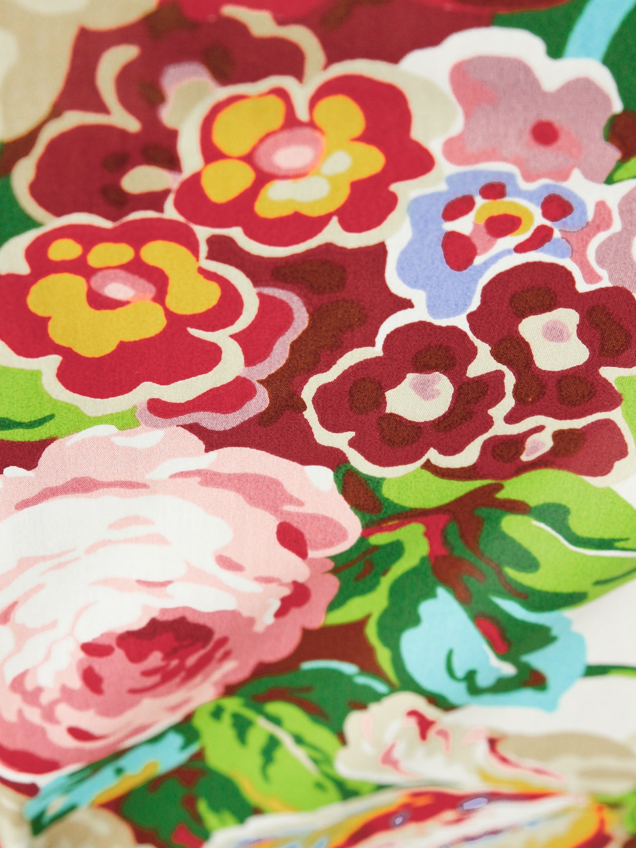 2000's USA 13-colour Floral Screen Print Fabric