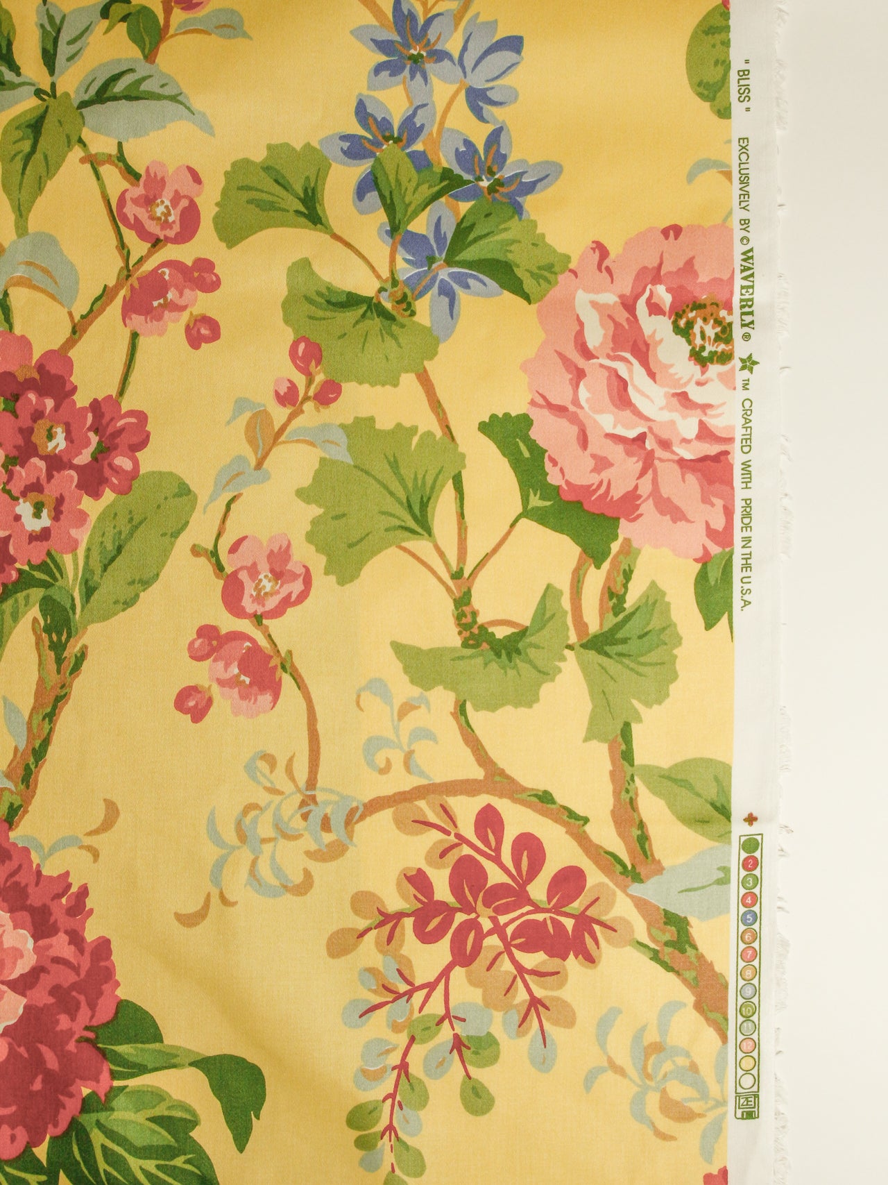 2000's USA 12-colour Floral Screen Print Fabric