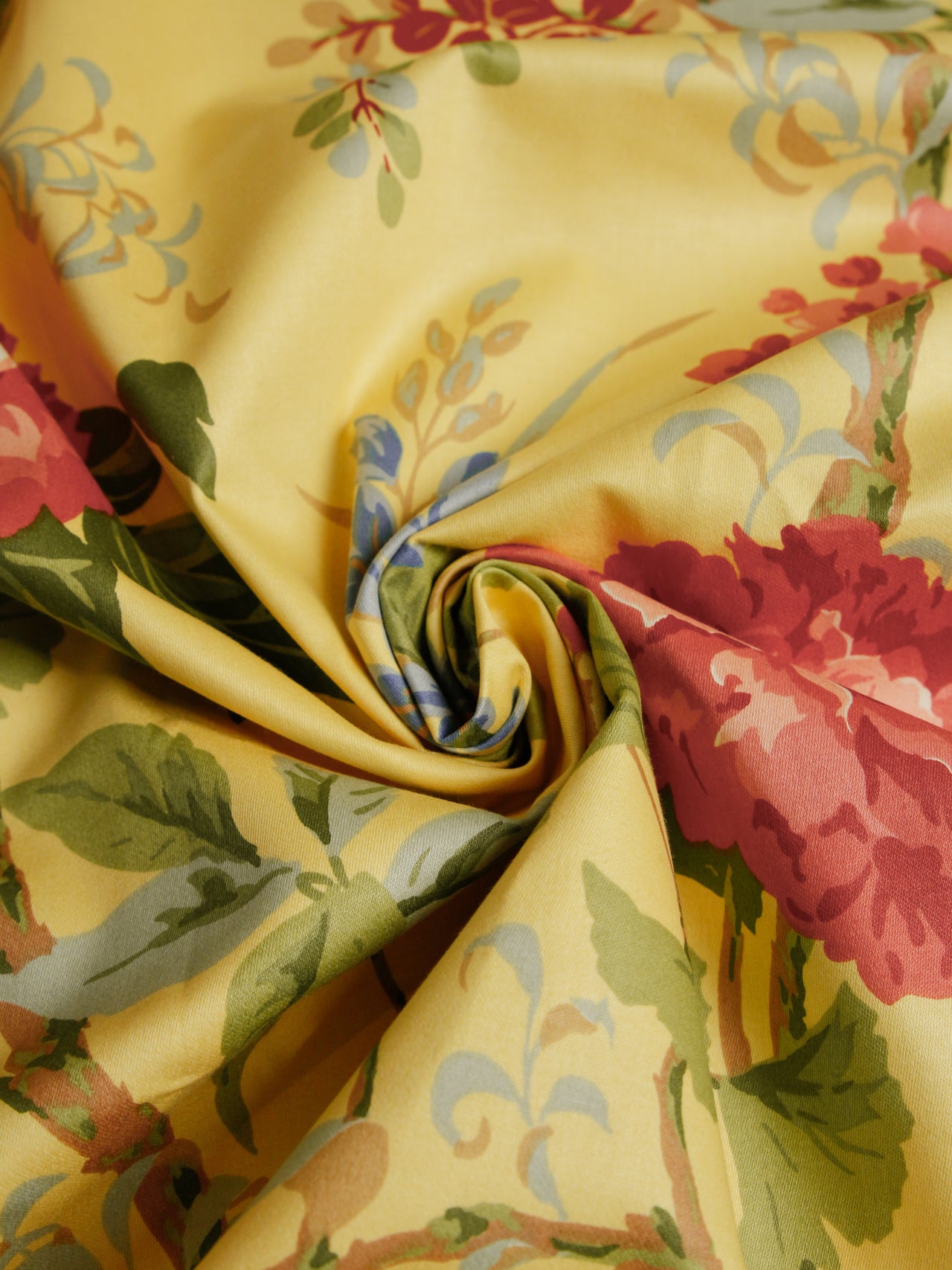 2000's USA 12-colour Floral Screen Print Fabric