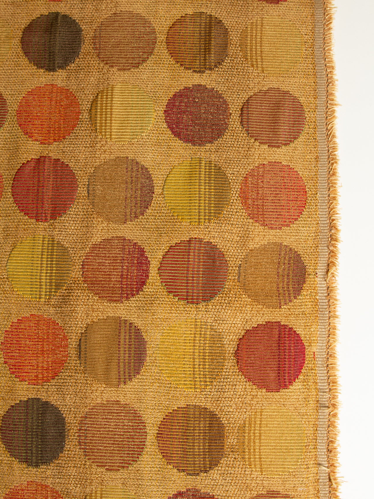 2000's USA Multi-Color Dot Jacquard Fabric / AMBER GOLD