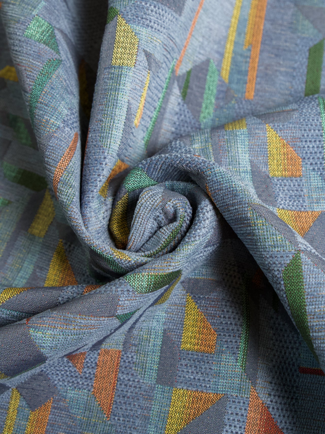 2000's USA Abstract Geometric Jacquard Fabric