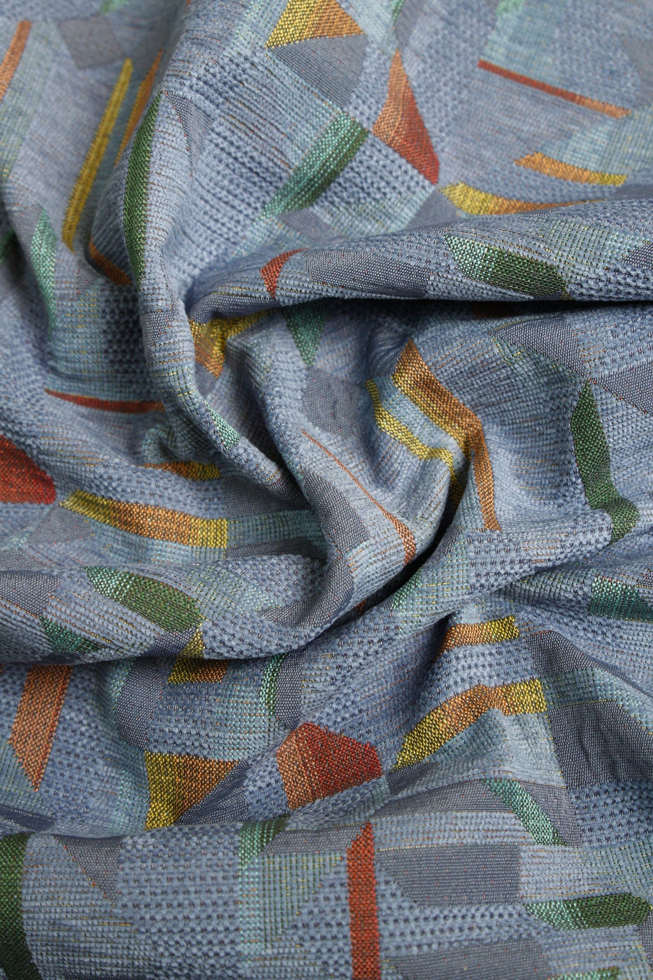 2000's USA Abstract Geometric Jacquard Fabric