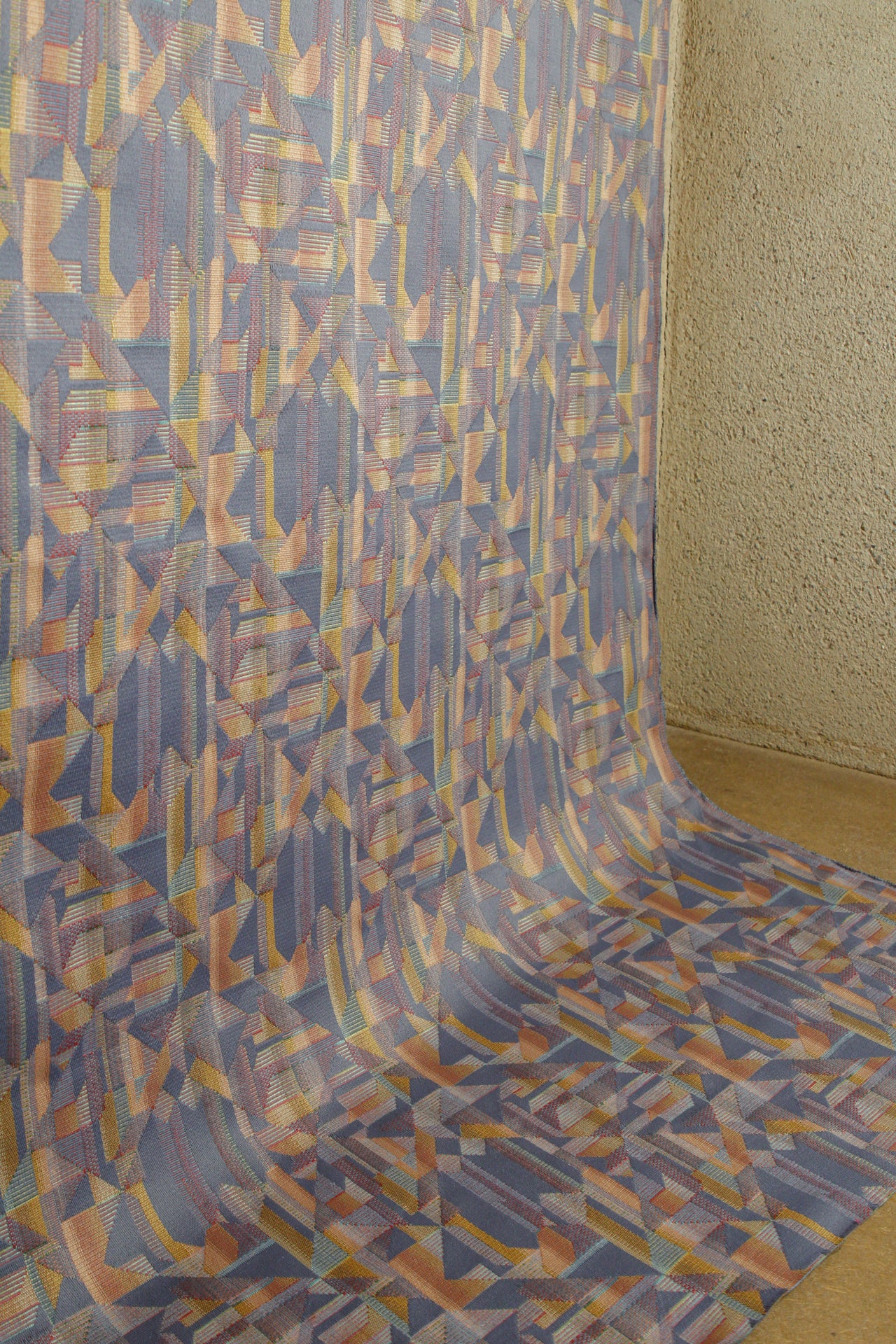 2000's USA Abstract Geometric Jacquard Fabric
