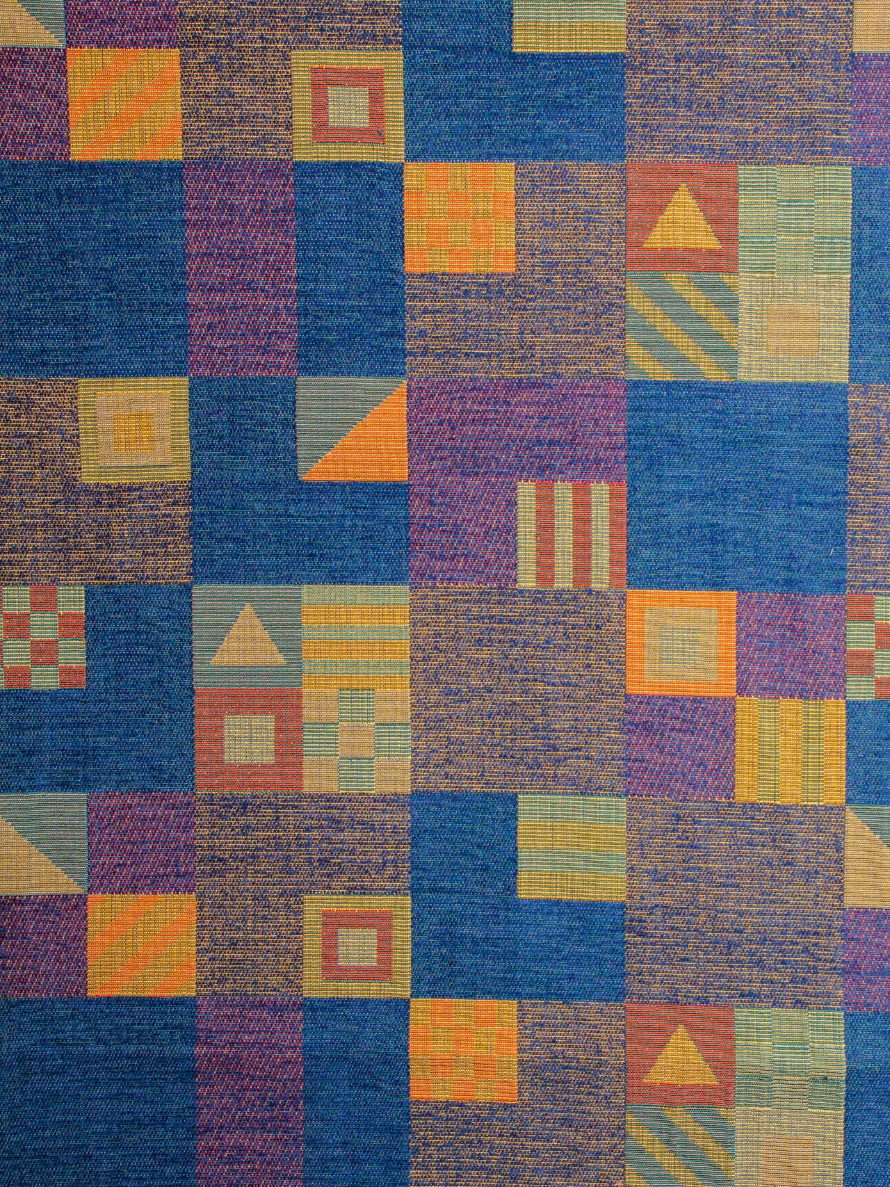 2000's USA Multi-Color Geometric Mosaic Jacquard