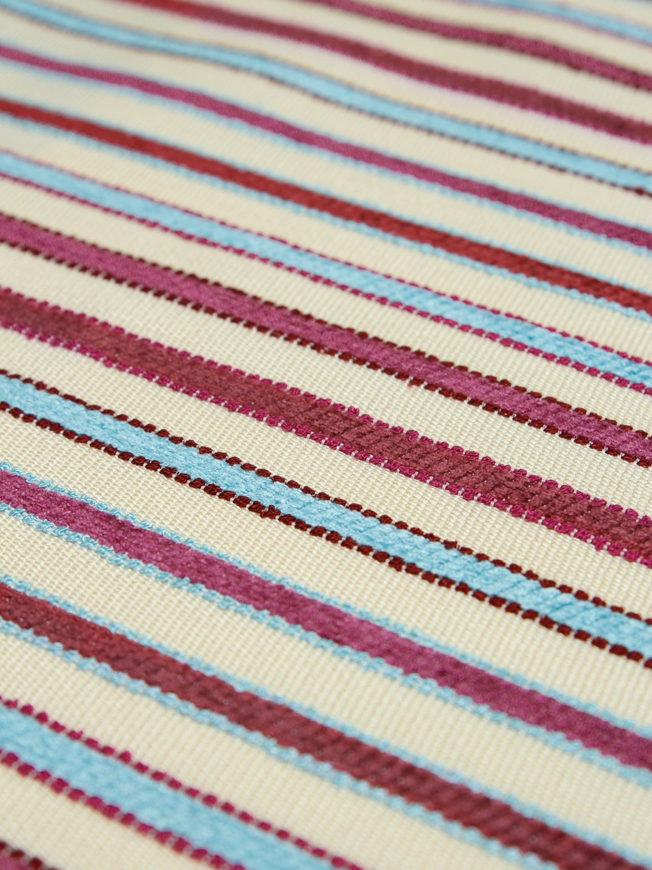 2000's USA Polyester Cotton Textured Canvas Stripe Fabric