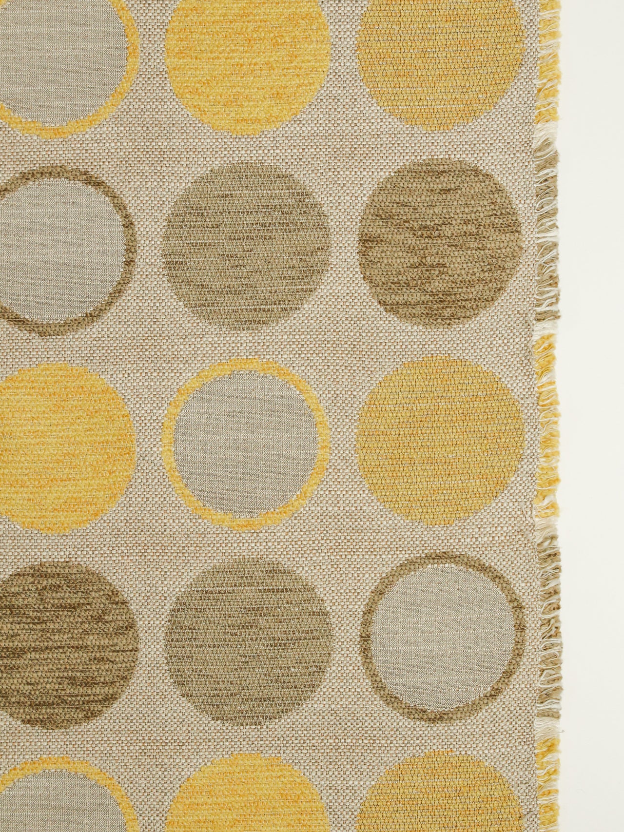 2000's USA Multi-Color Dot Jacquard Fabric / YELLOW BEIGE