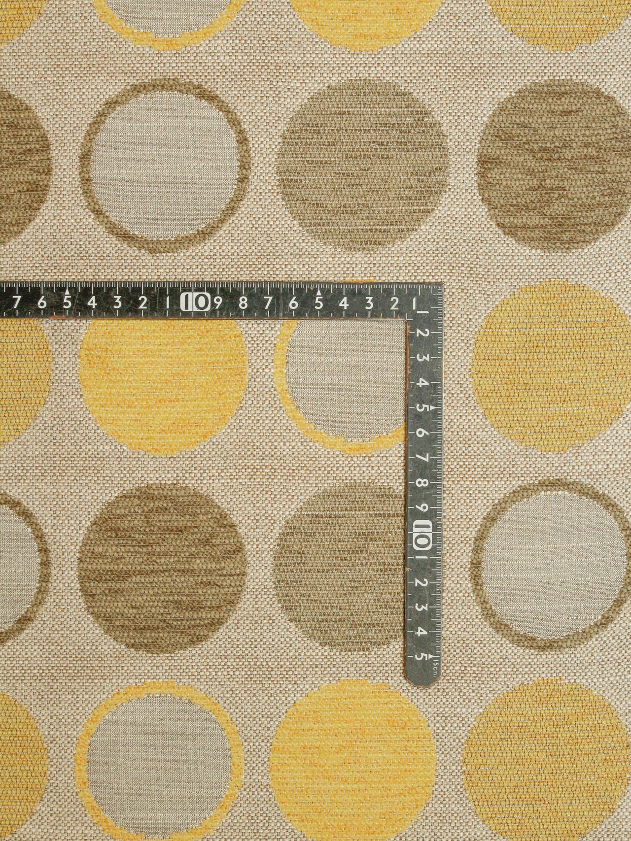 2000's USA Multi-Color Dot Jacquard Fabric / YELLOW BEIGE