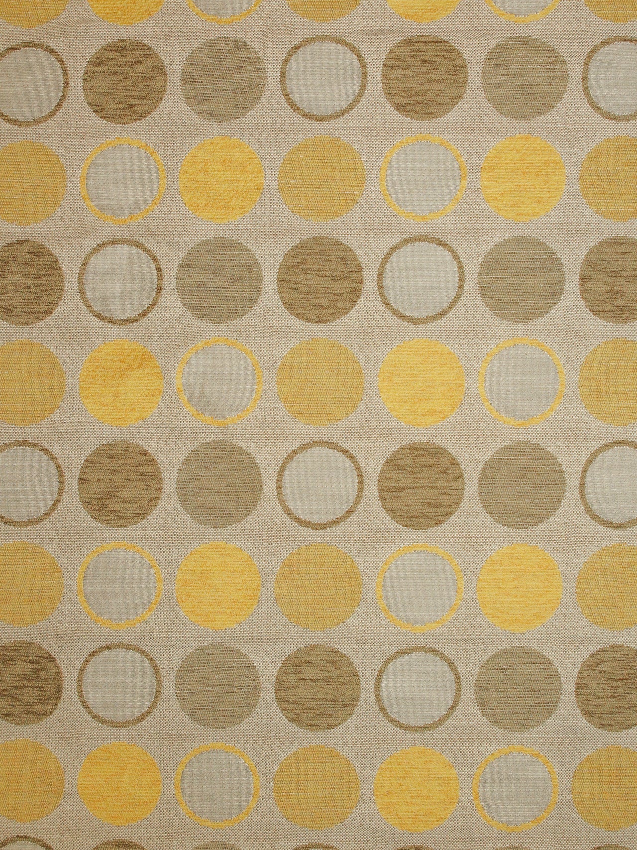 2000's USA Multi-Color Dot Jacquard Fabric / YELLOW BEIGE