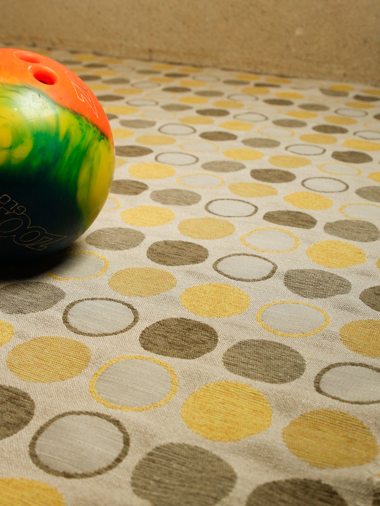 2000's USA Multi-Color Dot Jacquard Fabric / YELLOW BEIGE