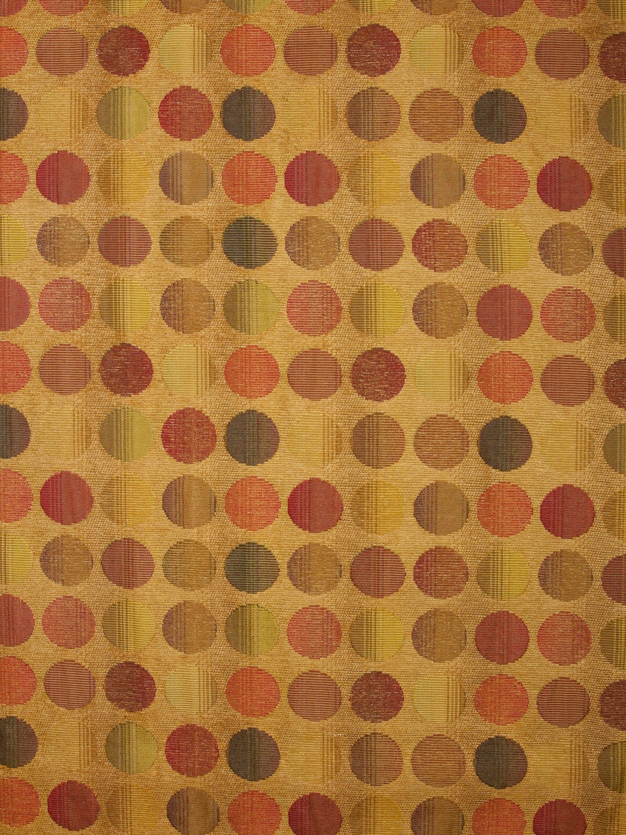 2000's USA Multi-Color Dot Jacquard Fabric / AMBER GOLD