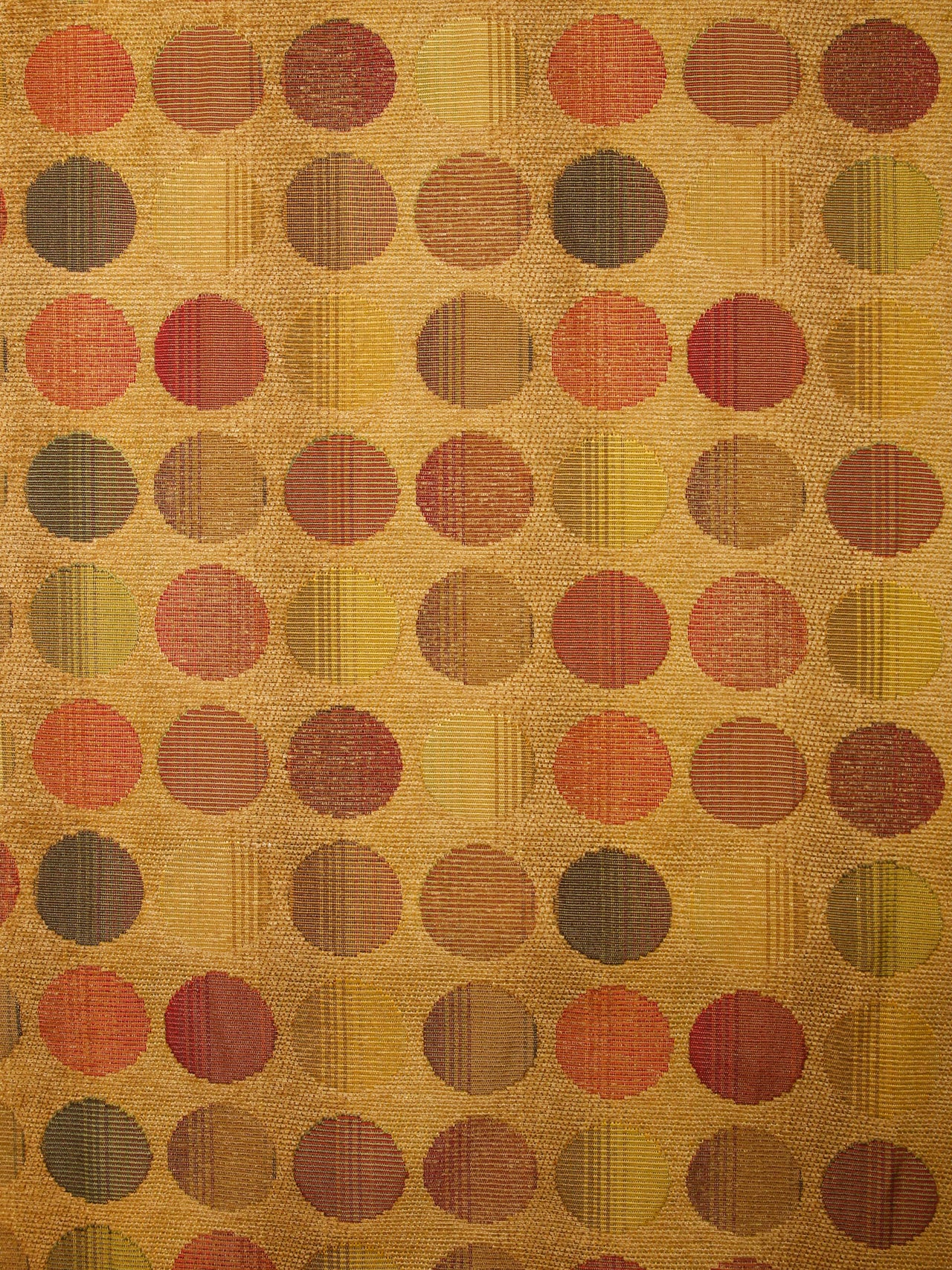 2000's USA Multi-Color Dot Jacquard Fabric / AMBER GOLD