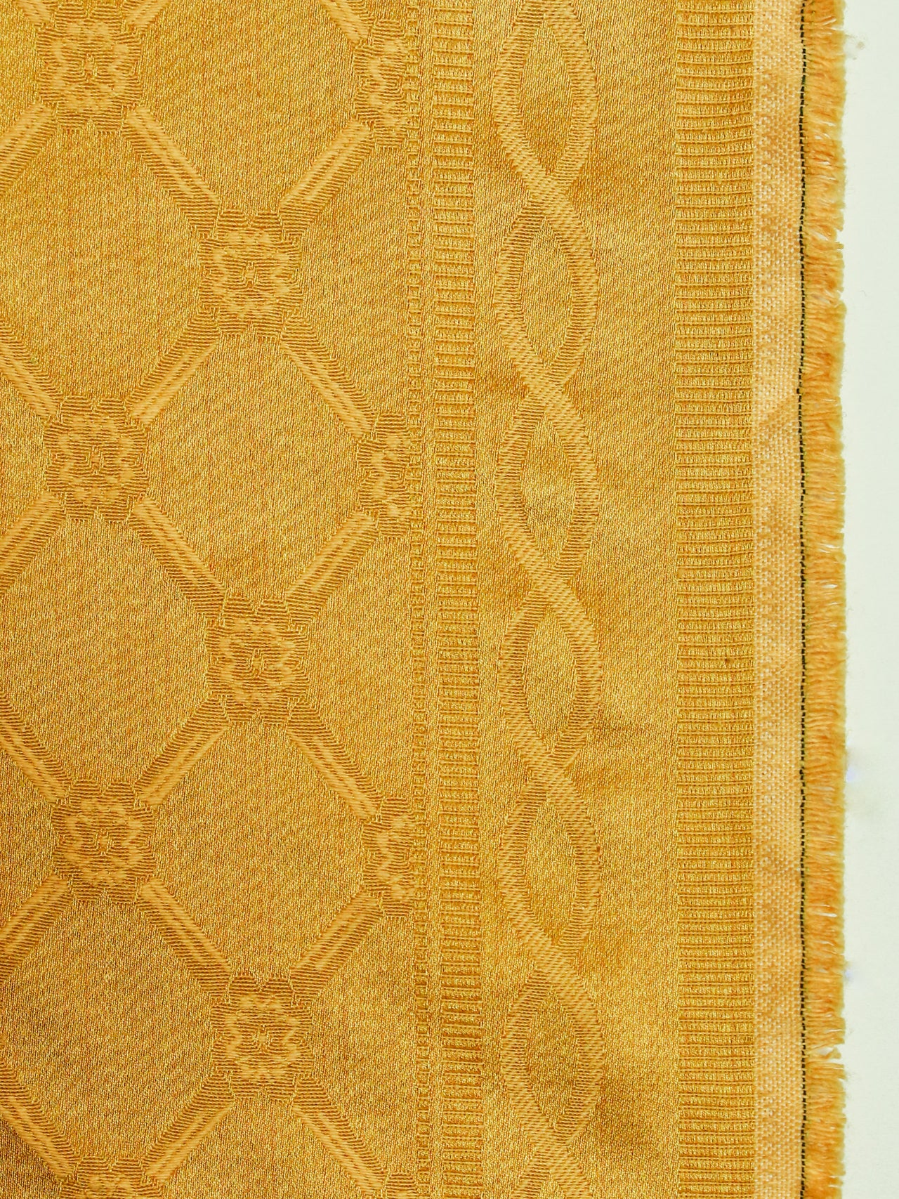 2000's USA Gold Jacquard Damask Fabric
