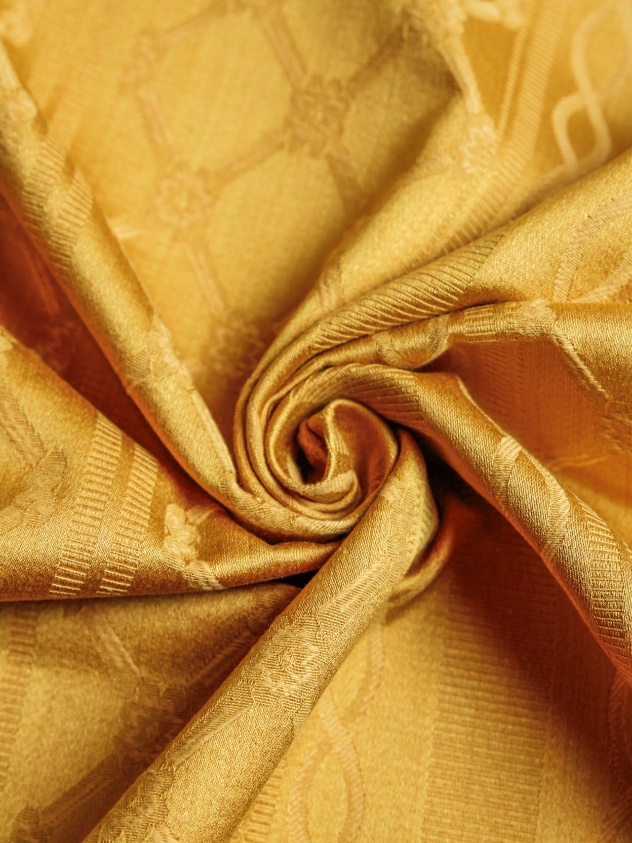 2000's USA Gold Jacquard Damask Fabric
