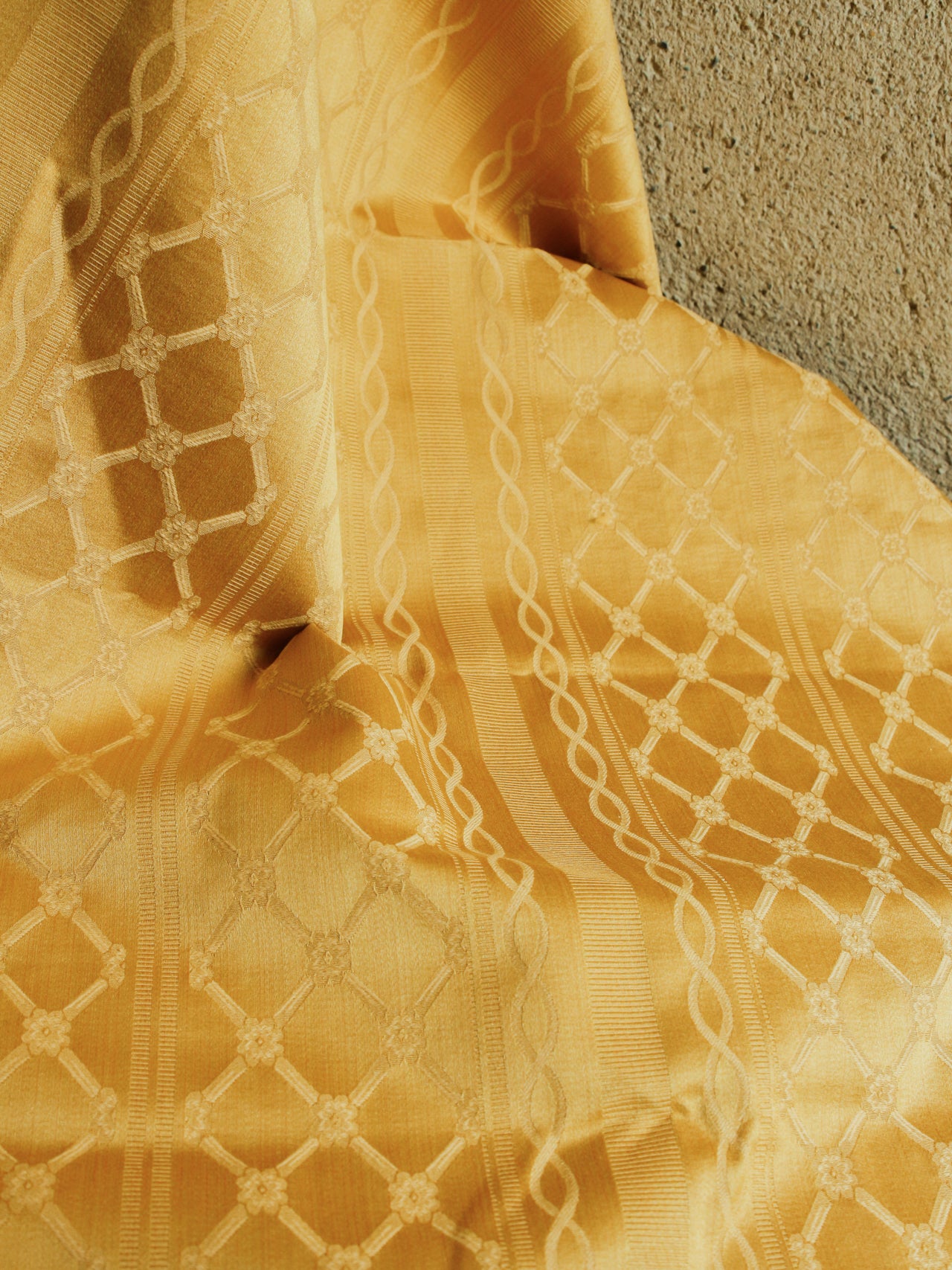 2000's USA Gold Jacquard Damask Fabric