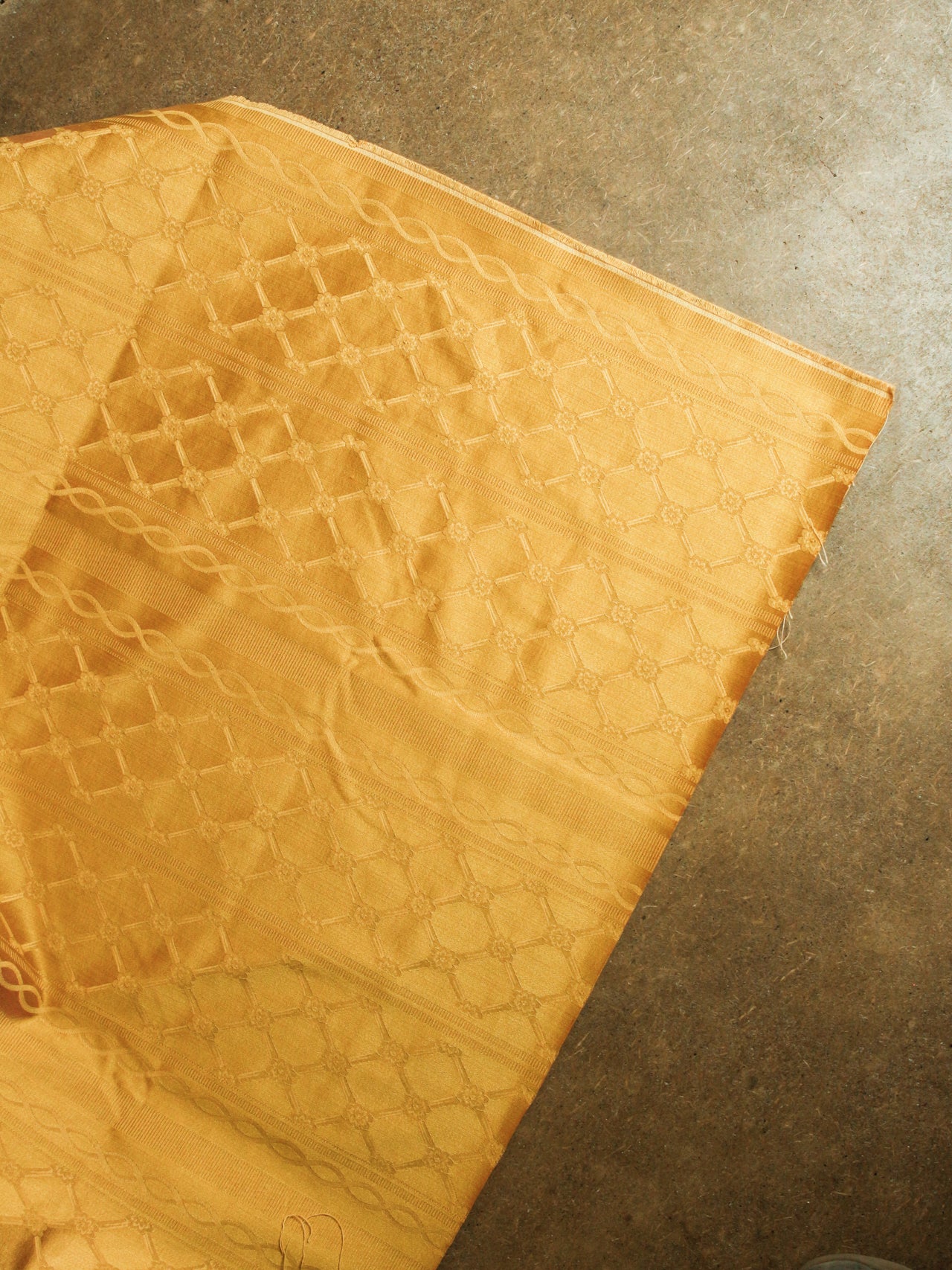 2000's USA Gold Jacquard Damask Fabric