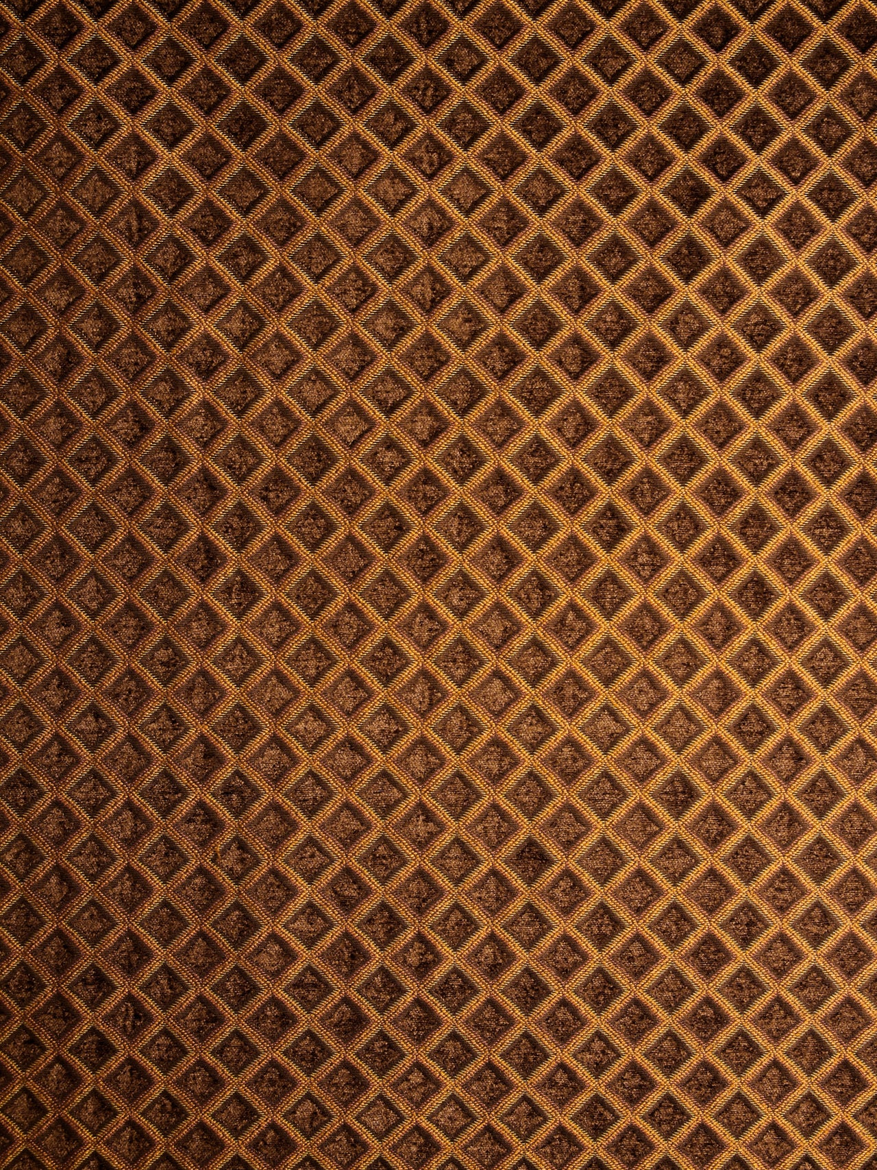 2000's USA Geometric Diamond Jacquard Velour Fabric