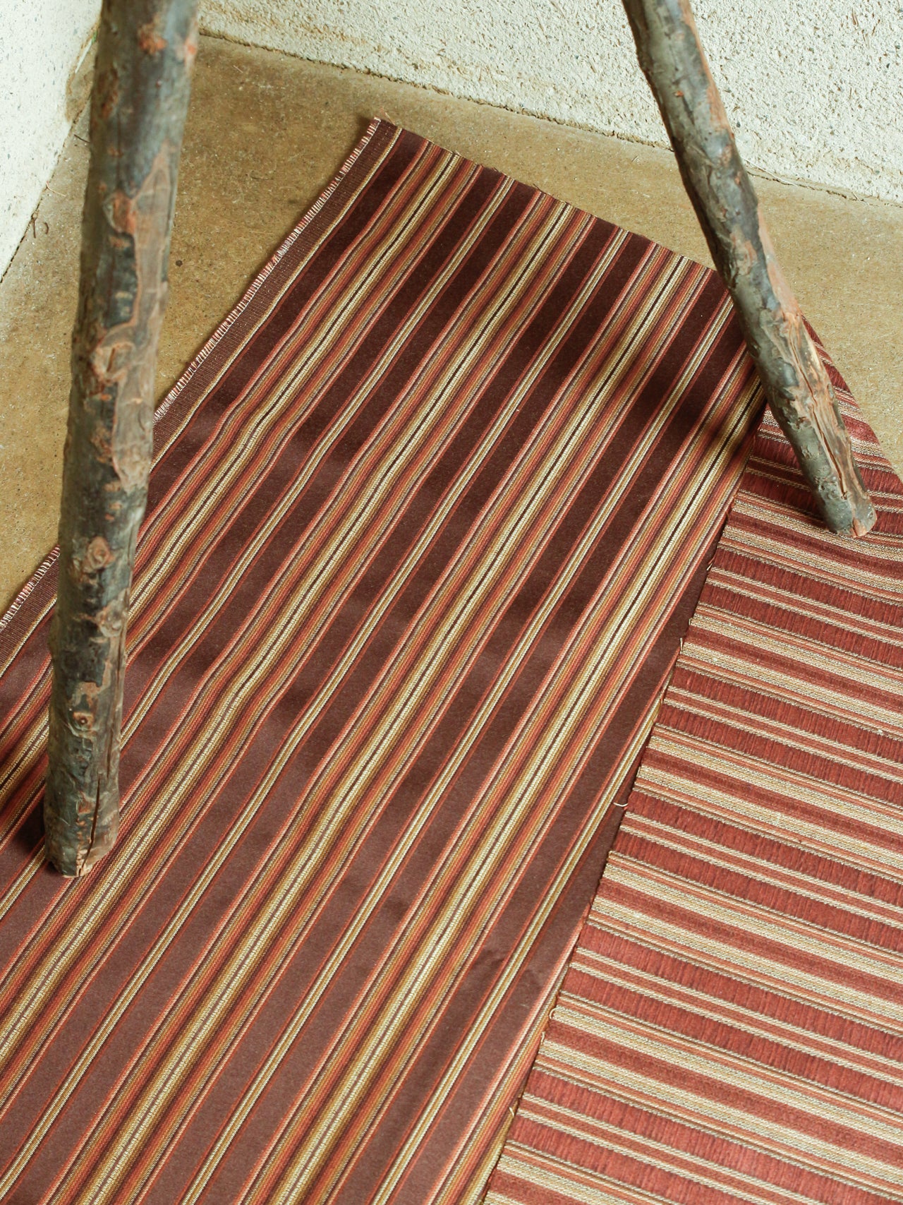 2000's USA Polyester Dobby Stripe Fabric