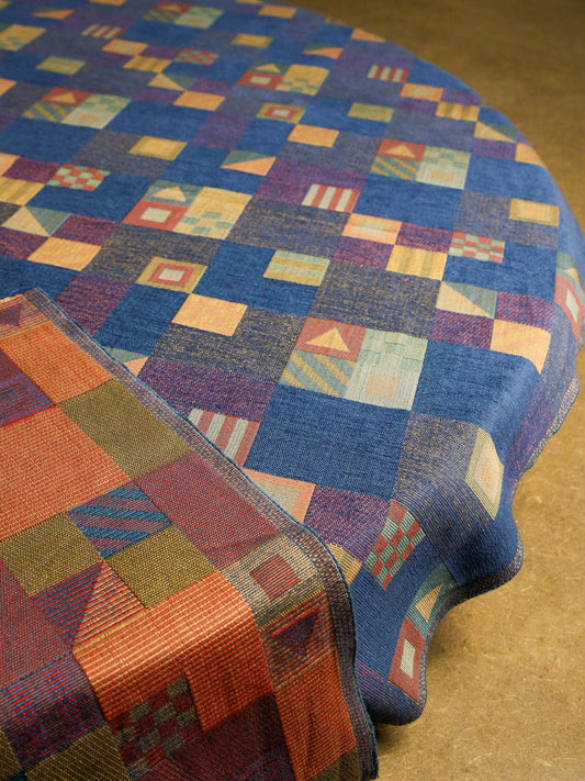 2000's USA Multi-Color Geometric Mosaic Jacquard