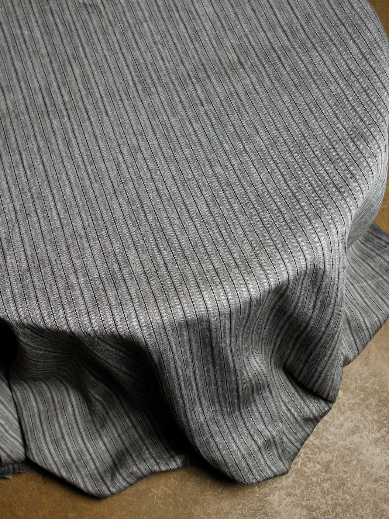 2010's JAPAN Yarn-dyed Herringbone Stripe Linen