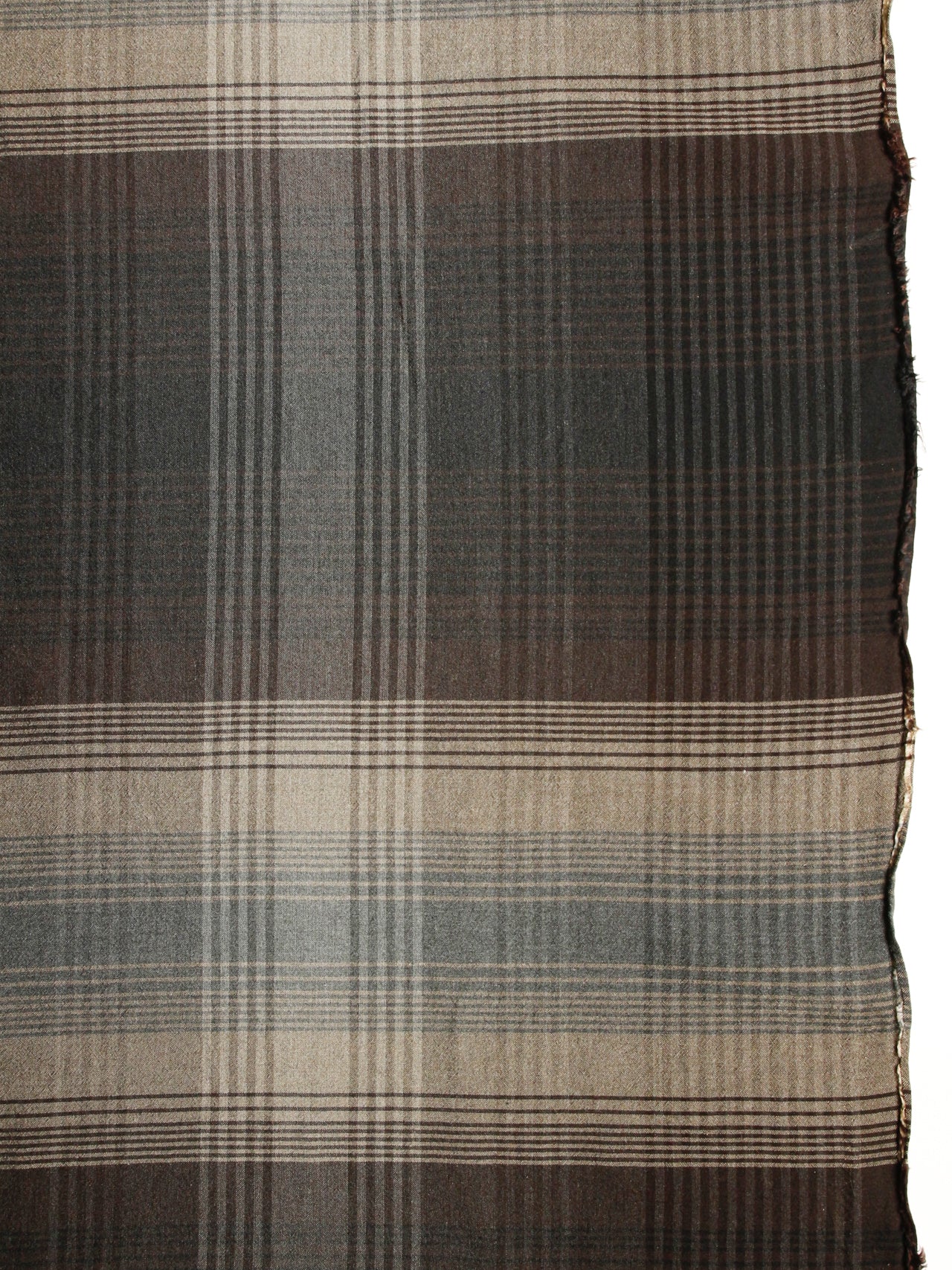 2000's JAPAN Cotton Polyester Large Plaid Fabric