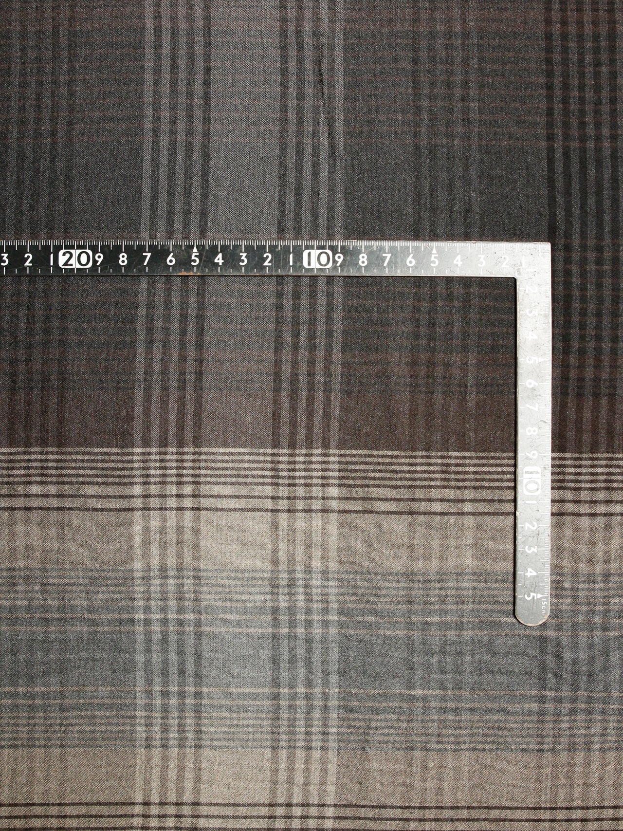 2000's JAPAN Cotton Polyester Large Plaid Fabric