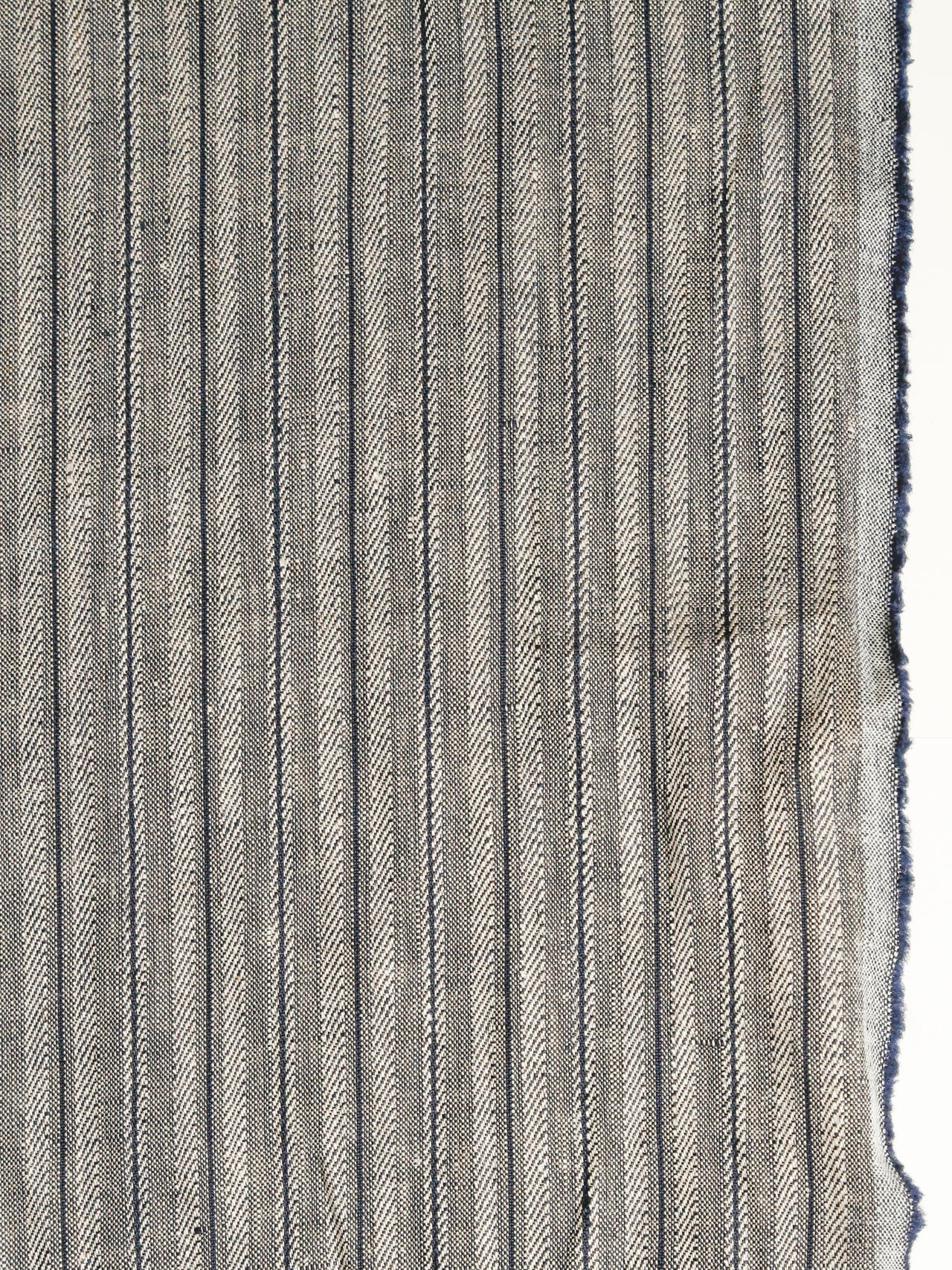 2010's JAPAN Yarn-dyed Herringbone Stripe Linen