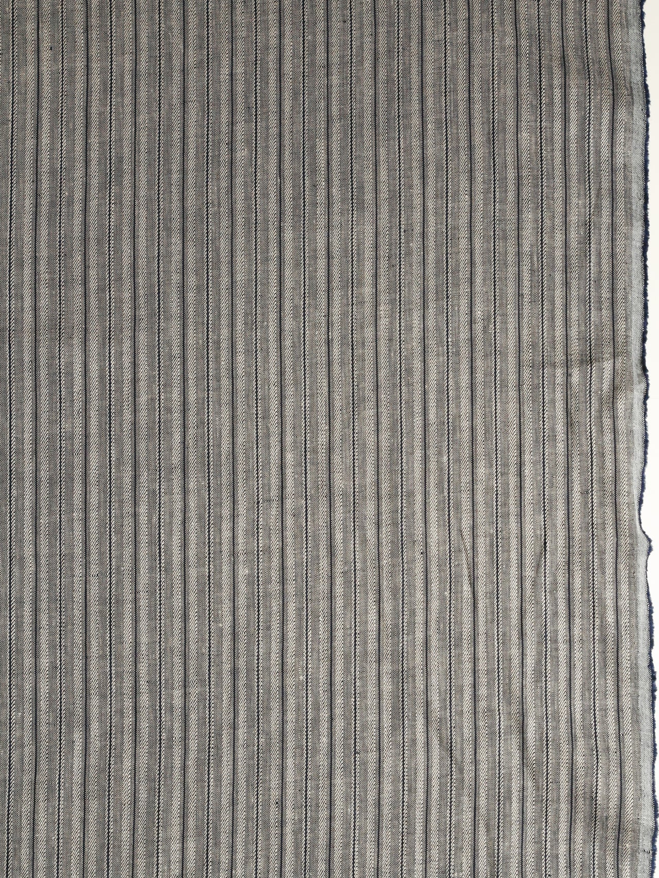 2010's JAPAN Yarn-dyed Herringbone Stripe Linen