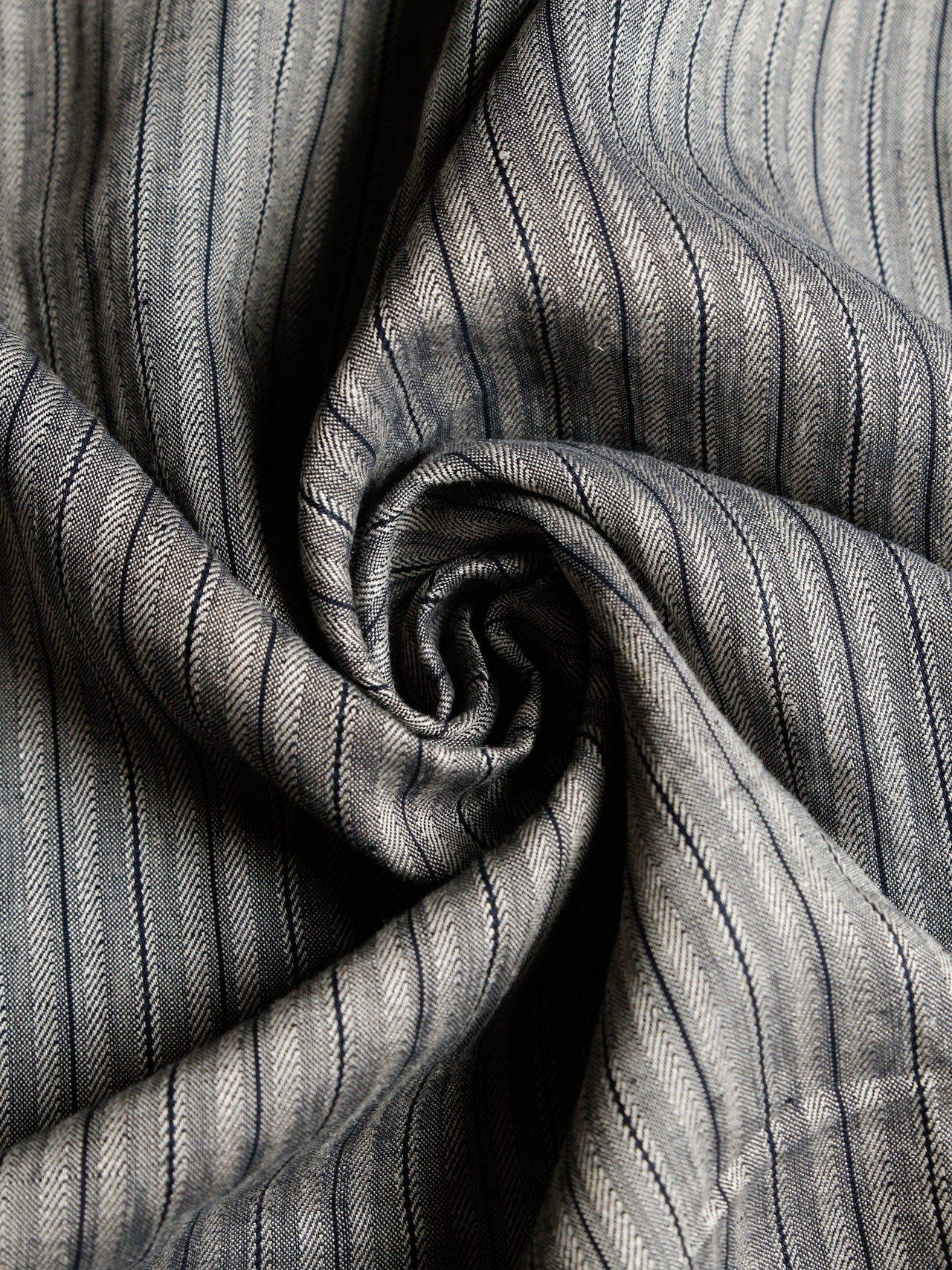 2010's JAPAN Yarn-dyed Herringbone Stripe Linen