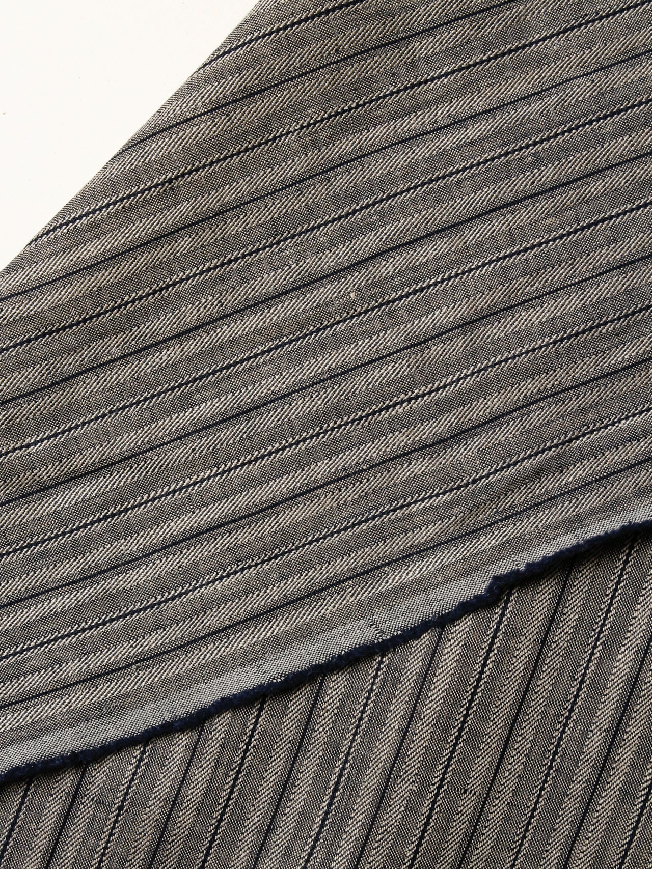 2010's JAPAN Yarn-dyed Herringbone Stripe Linen