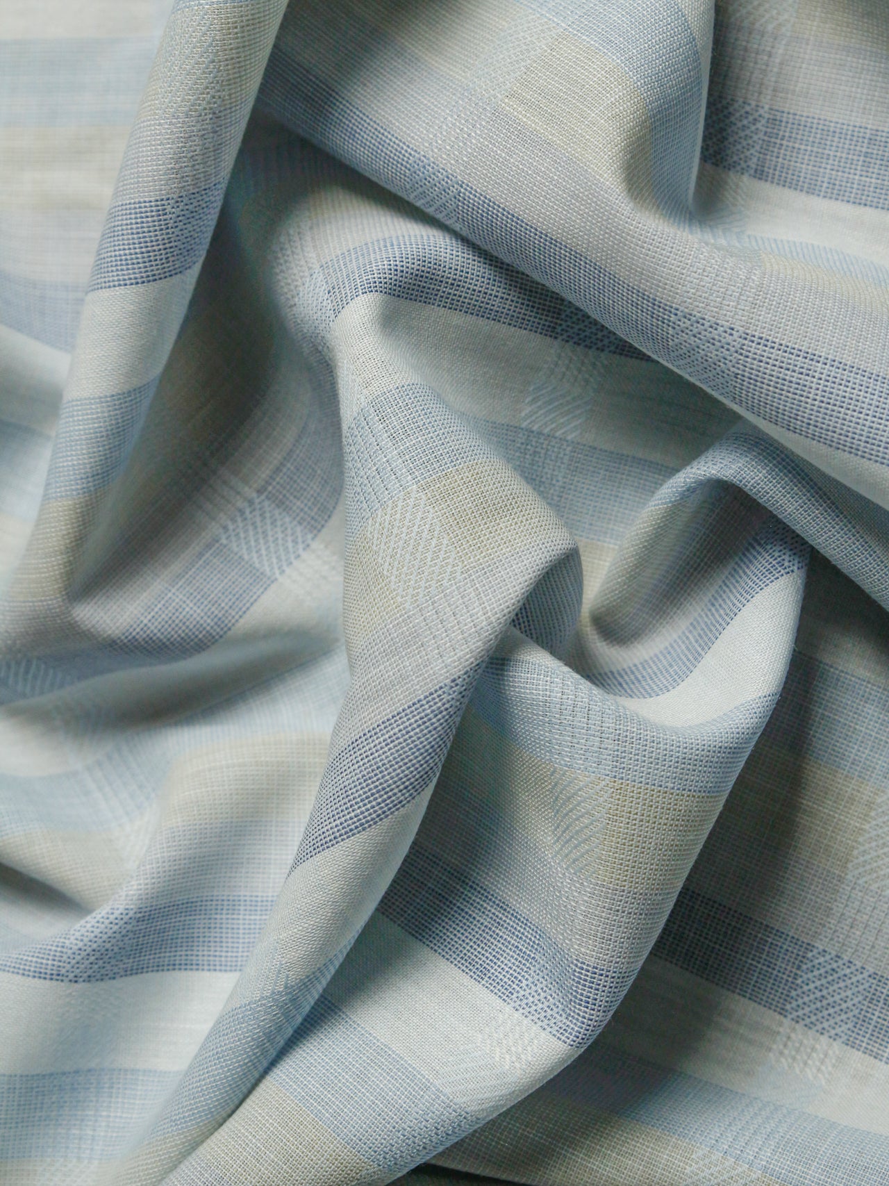 1990's JAPAN Bishu Summer Wool Stripe Fabric