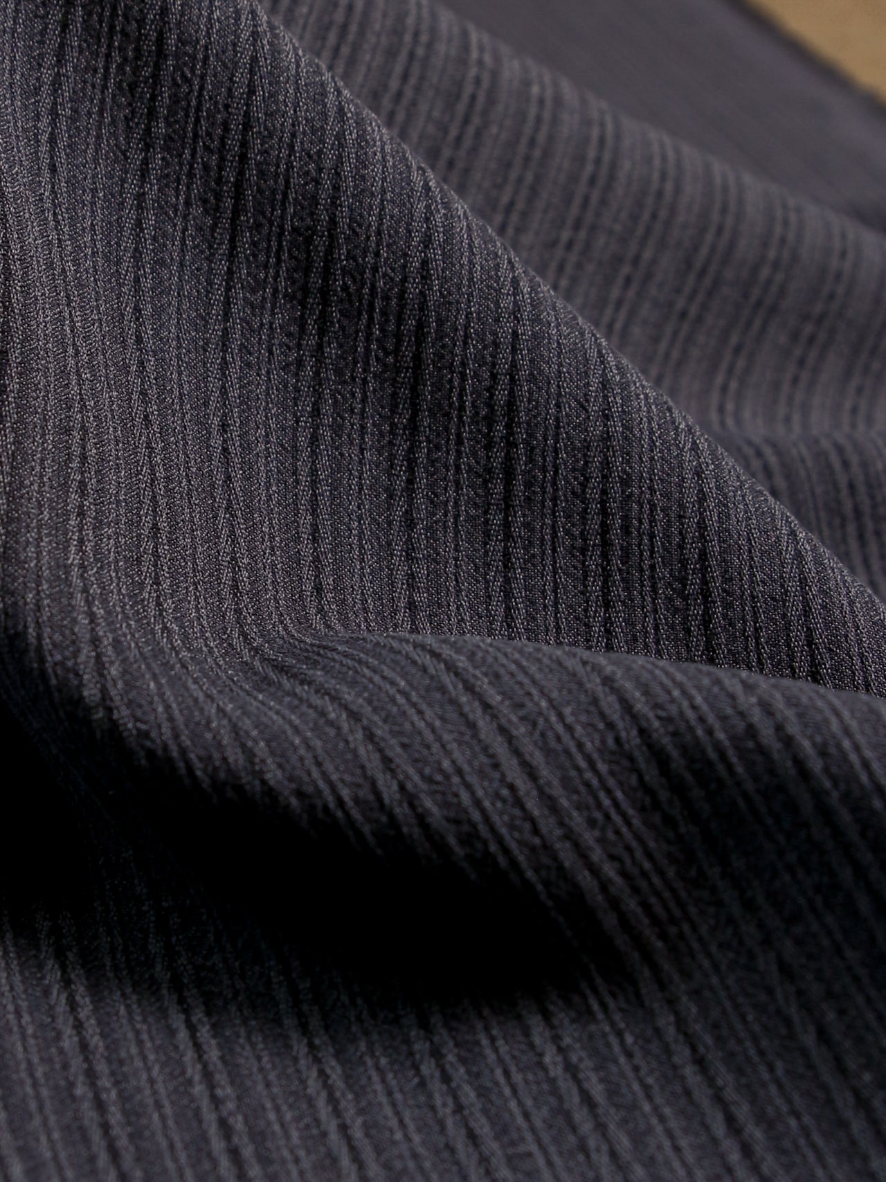 1990's ITALY Textured Stripe Wool Fabric