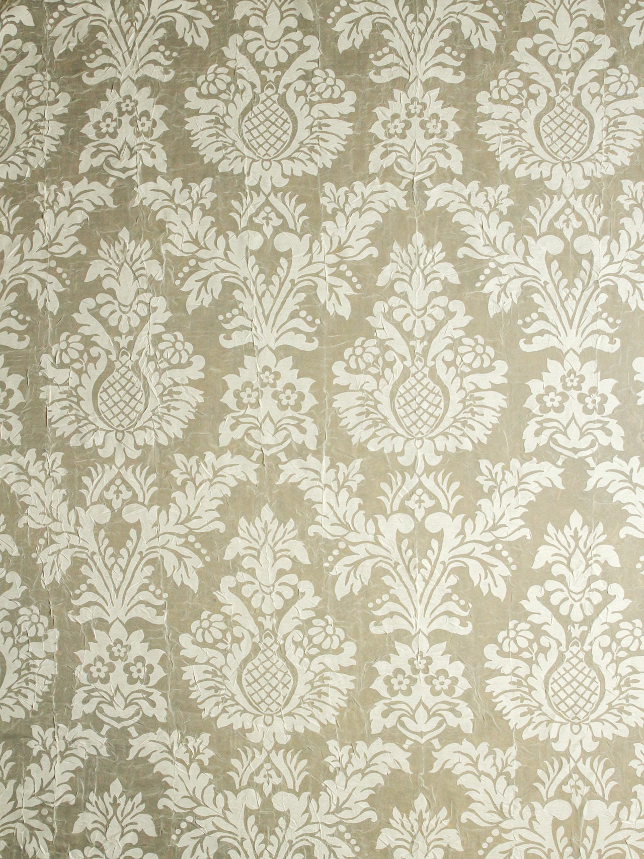 2000’s JAPAN Damask Flock Curtain Fabric